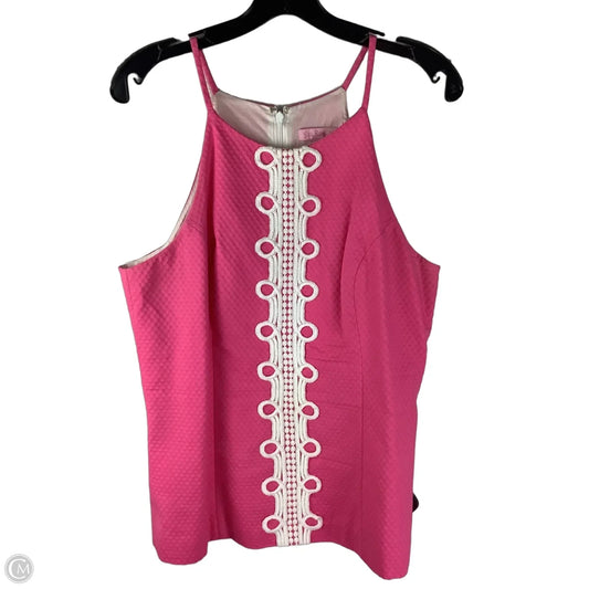 Top Sleeveless Designer By Lilly Pulitzer In Pink, Size: 12