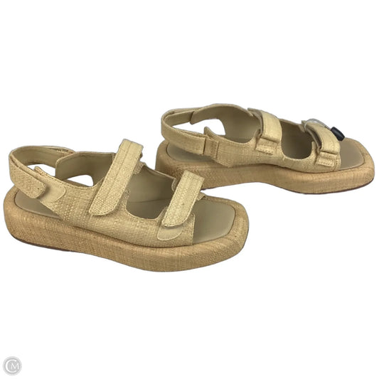 Sandals Heels Platform By Loeffler Randall In Tan, Size: 10