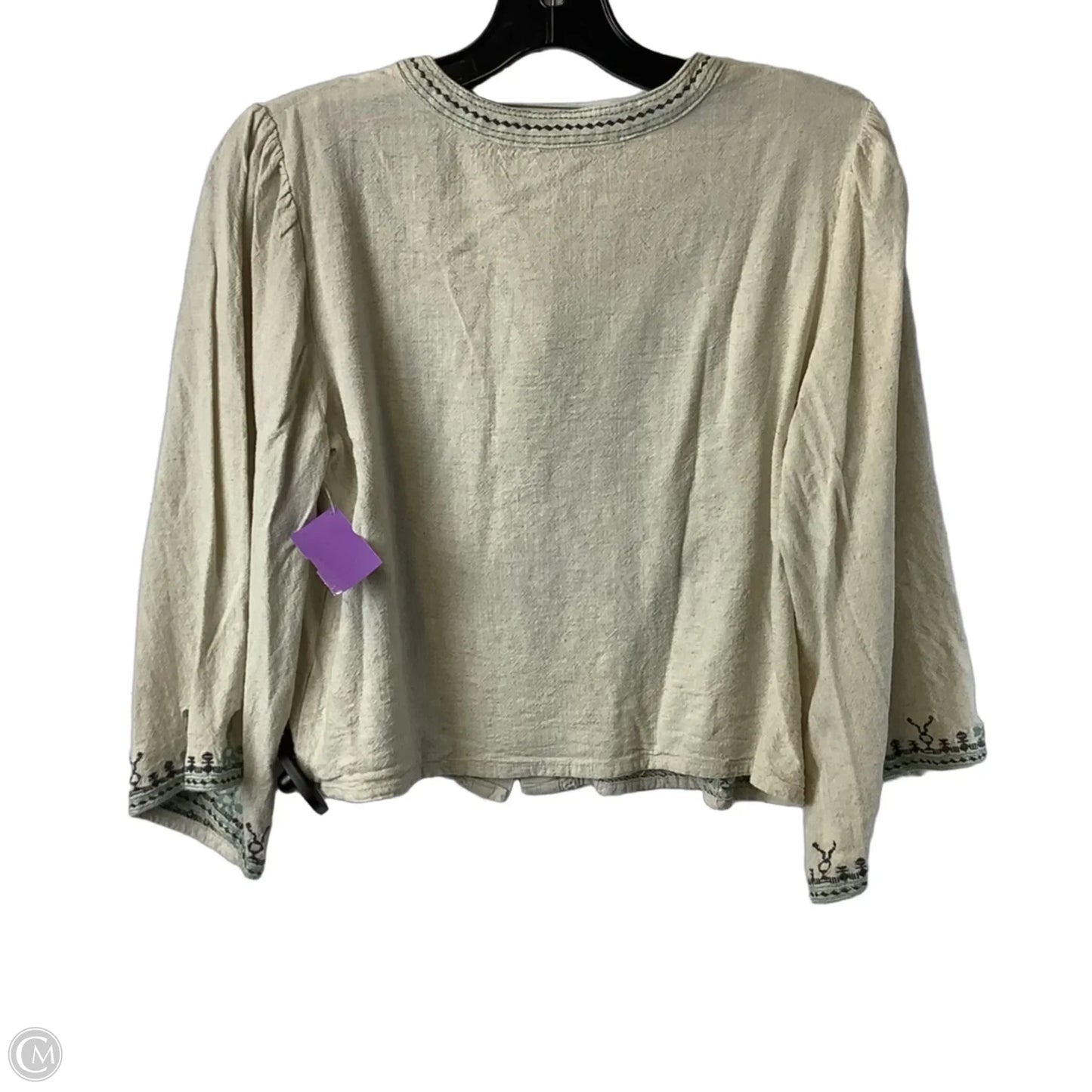 Top Long Sleeve By Solitaire In Floral Print, Size: S