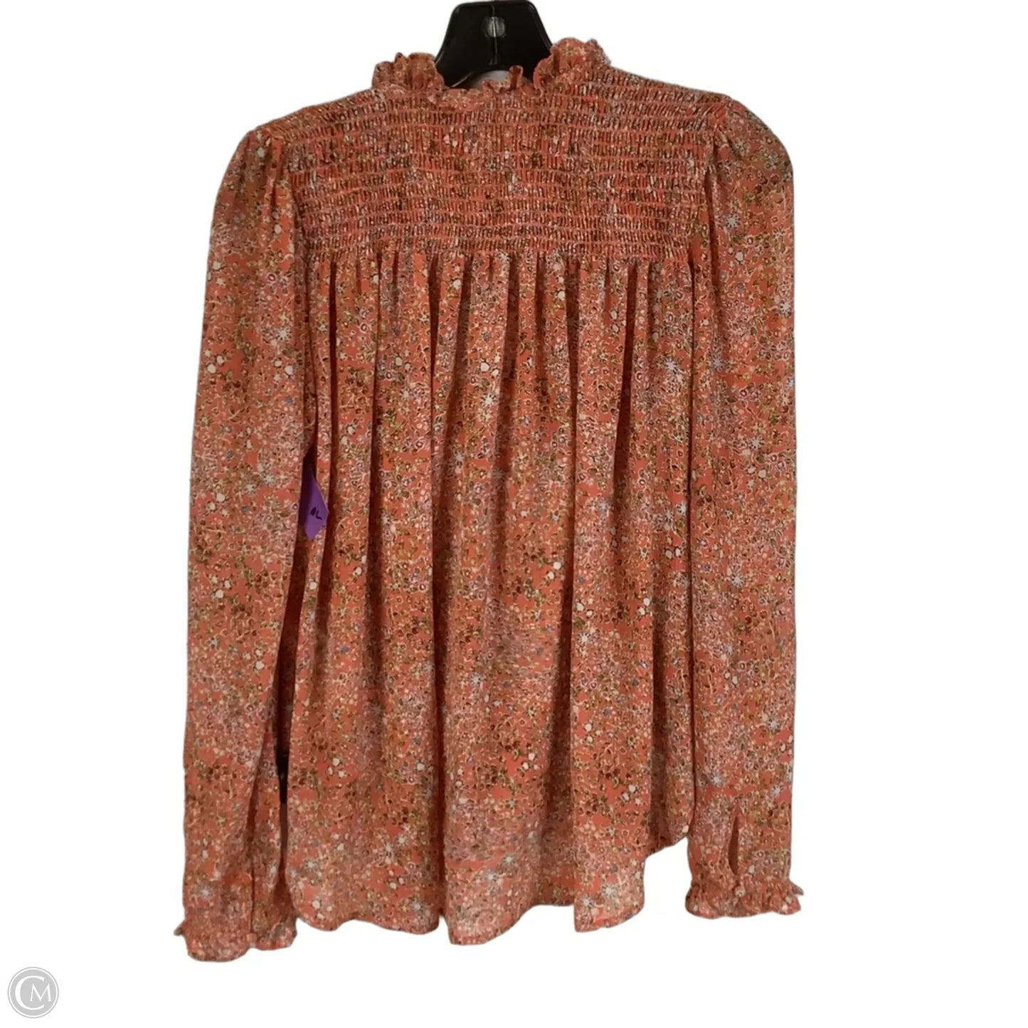 Top Long Sleeve By Free People In Orange, Size: S