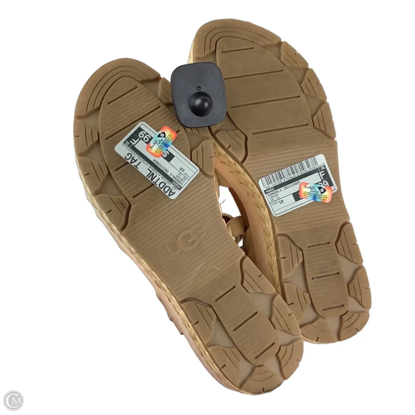 Sandals Designer By Ugg In Cream, Size: 10