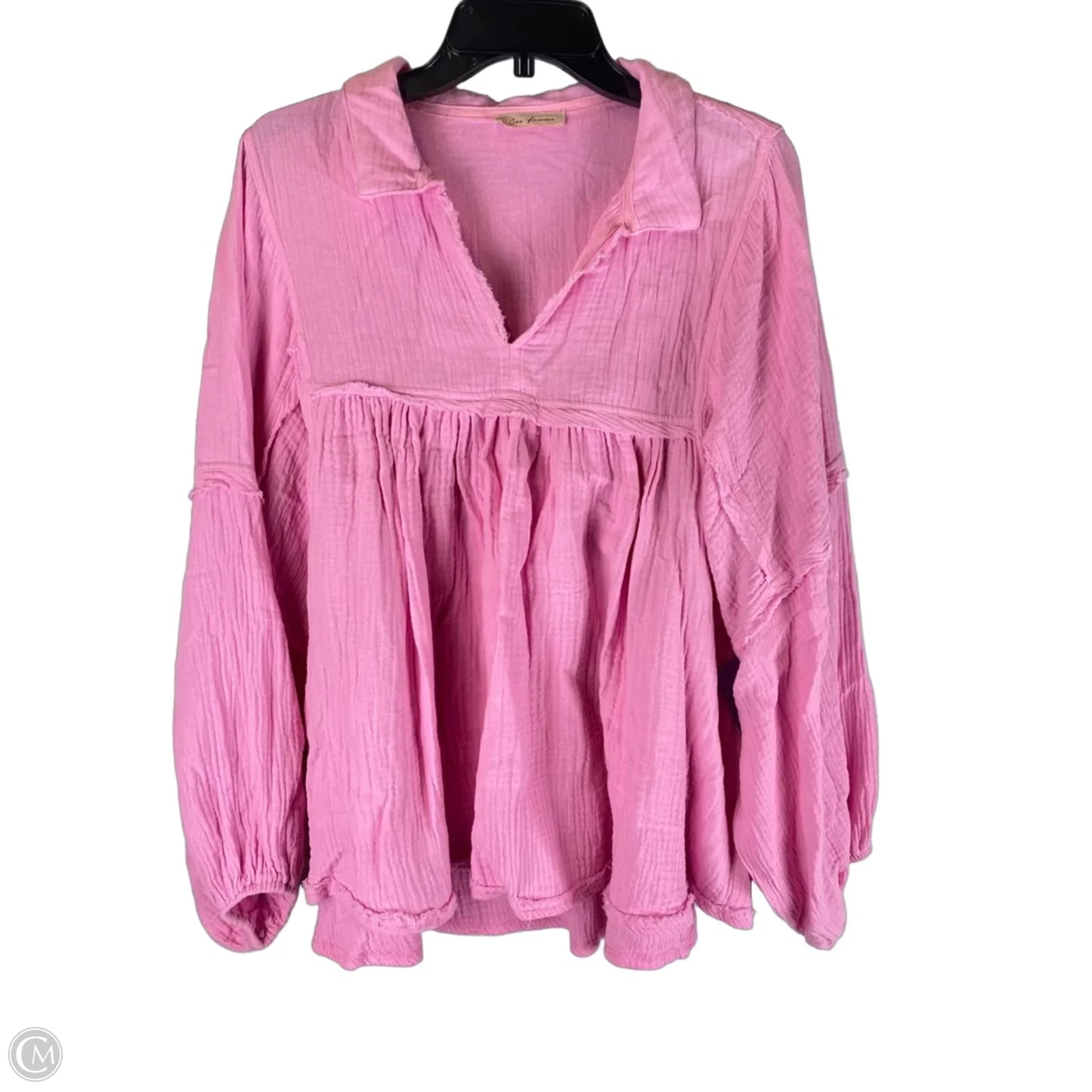 Top Long Sleeve By Ces Femme In Pink, Size: S