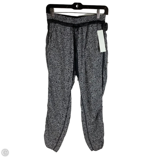 Athletic Pants By Lululemon In Black & White, Size: 4