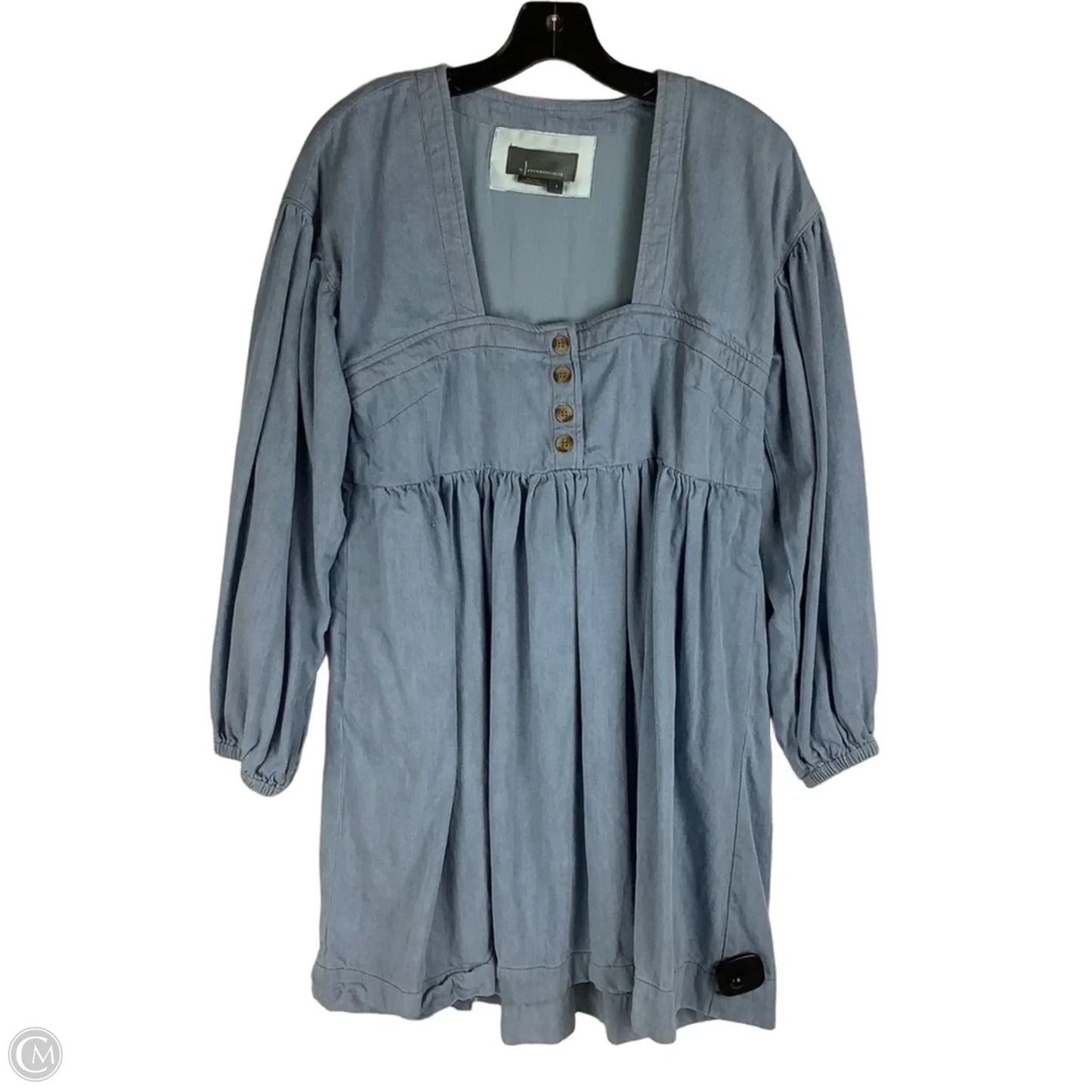 Dress Casual Short By Anthropologie In Blue Denim, Size: S