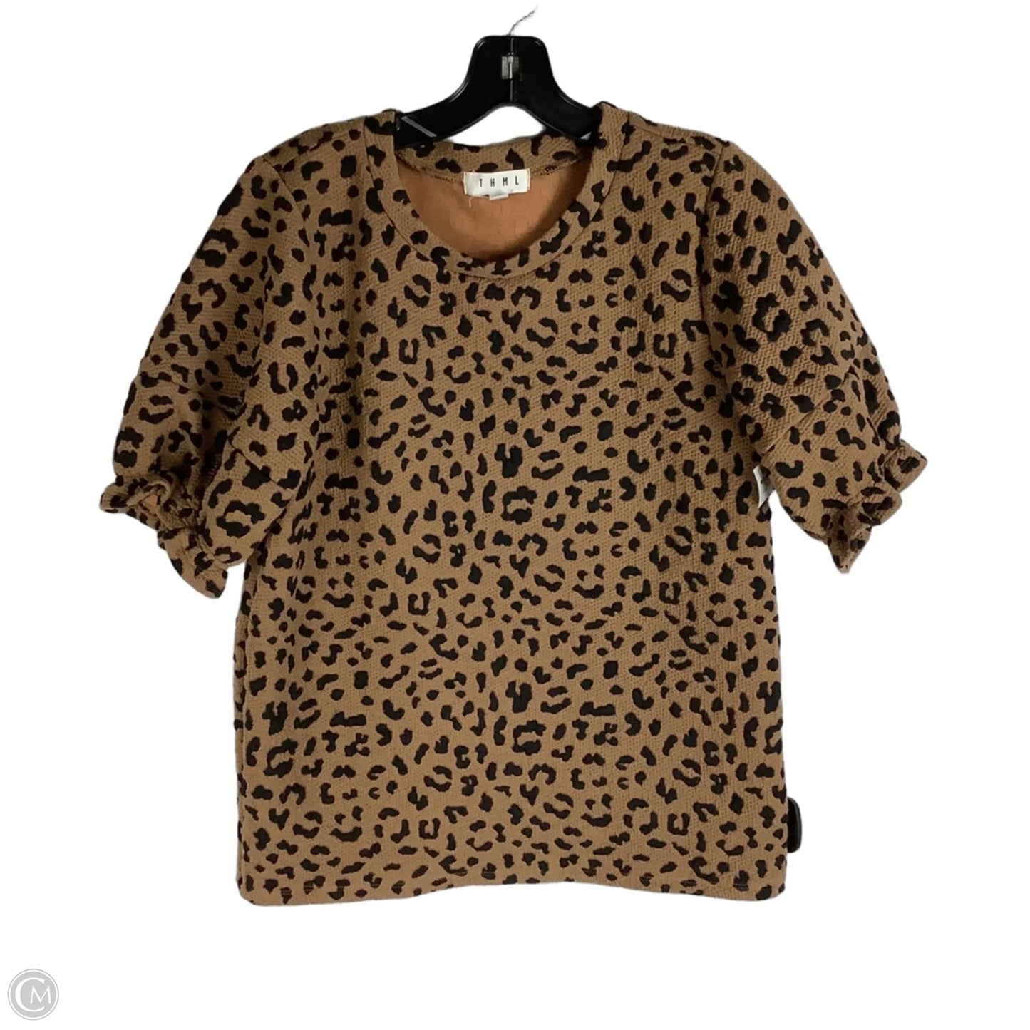 Top Short Sleeve By Thml In Animal Print, Size: M