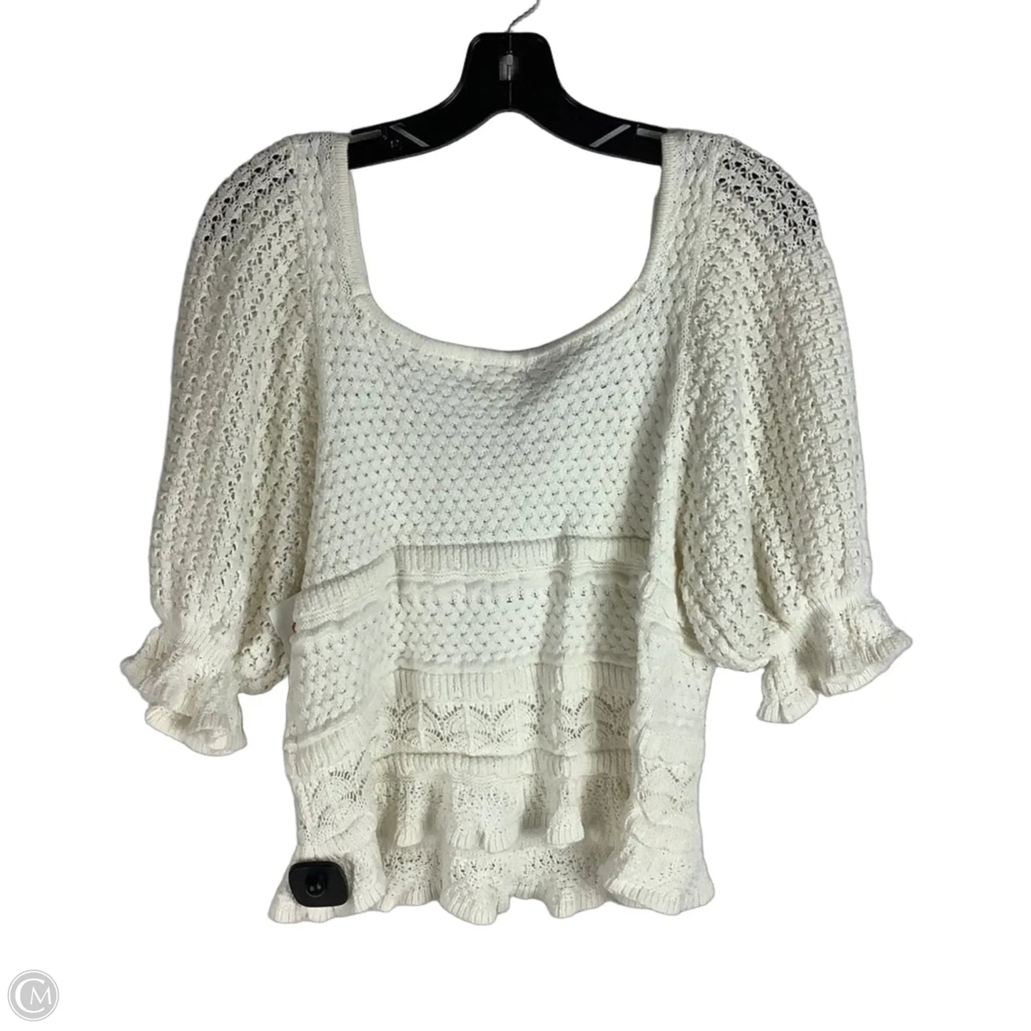 Top Short Sleeve By Entro In White, Size: M
