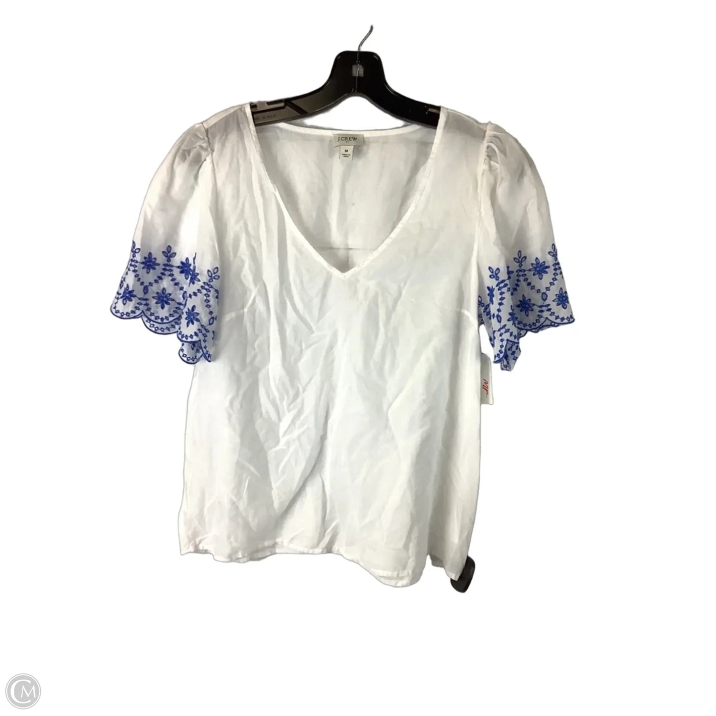 Top Short Sleeve By J. Crew In White, Size: M