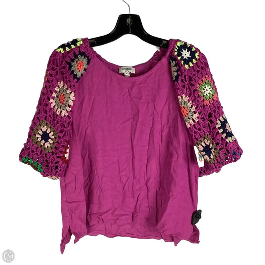 Top Short Sleeve By Umgee In Purple, Size: M