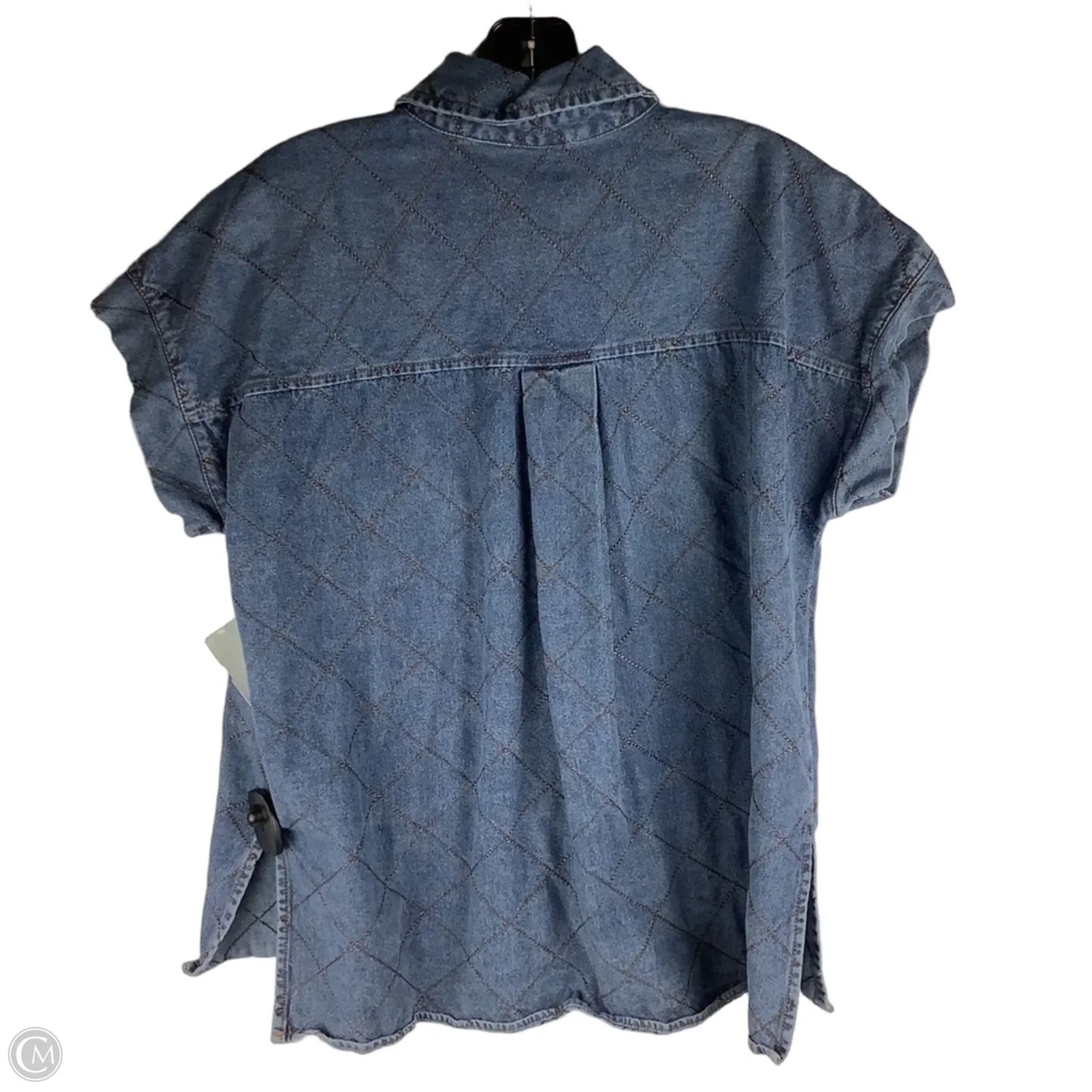 Top Short Sleeve By Entro In Blue Denim, Size: S