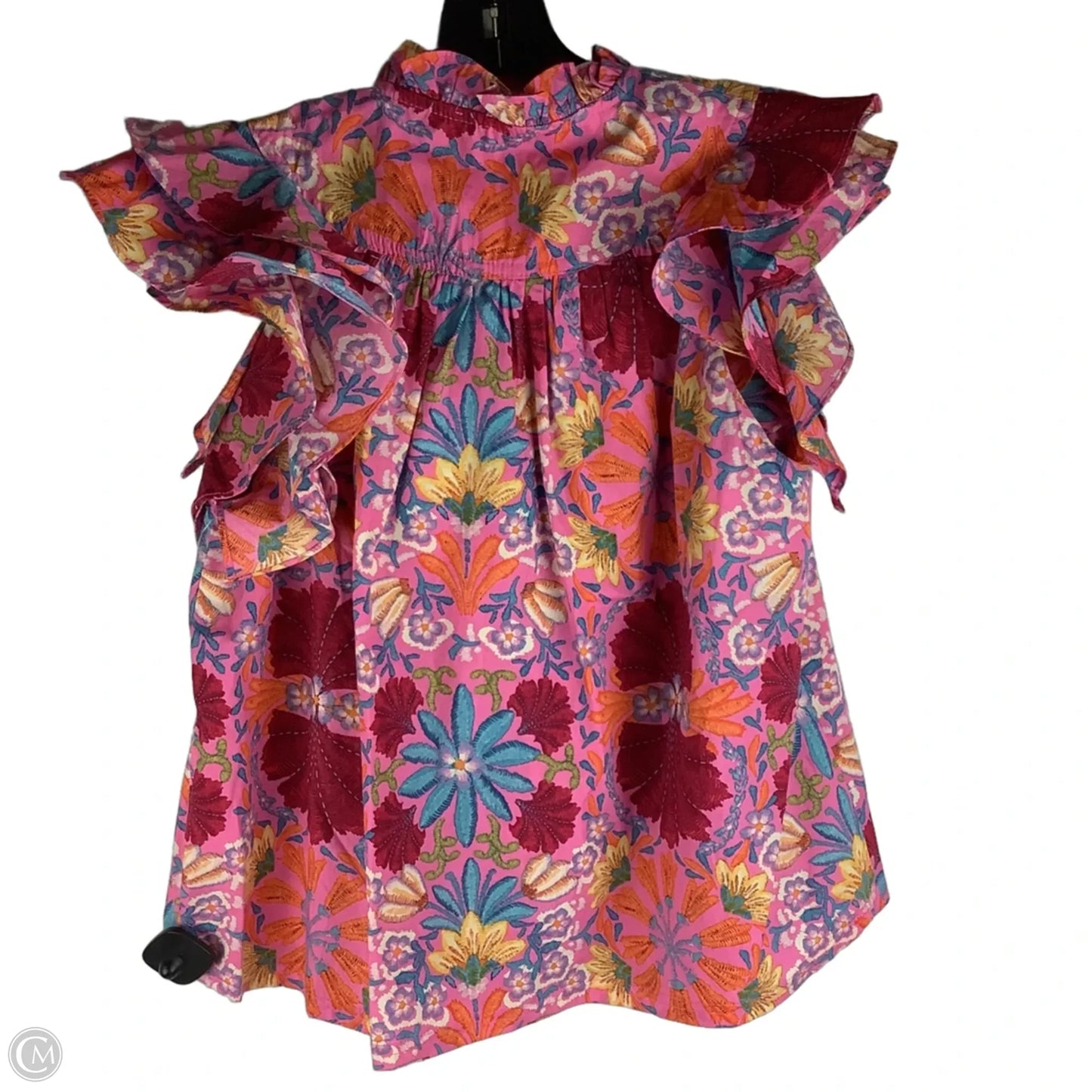 Top Short Sleeve By Olivaceous In Floral Print, Size: M