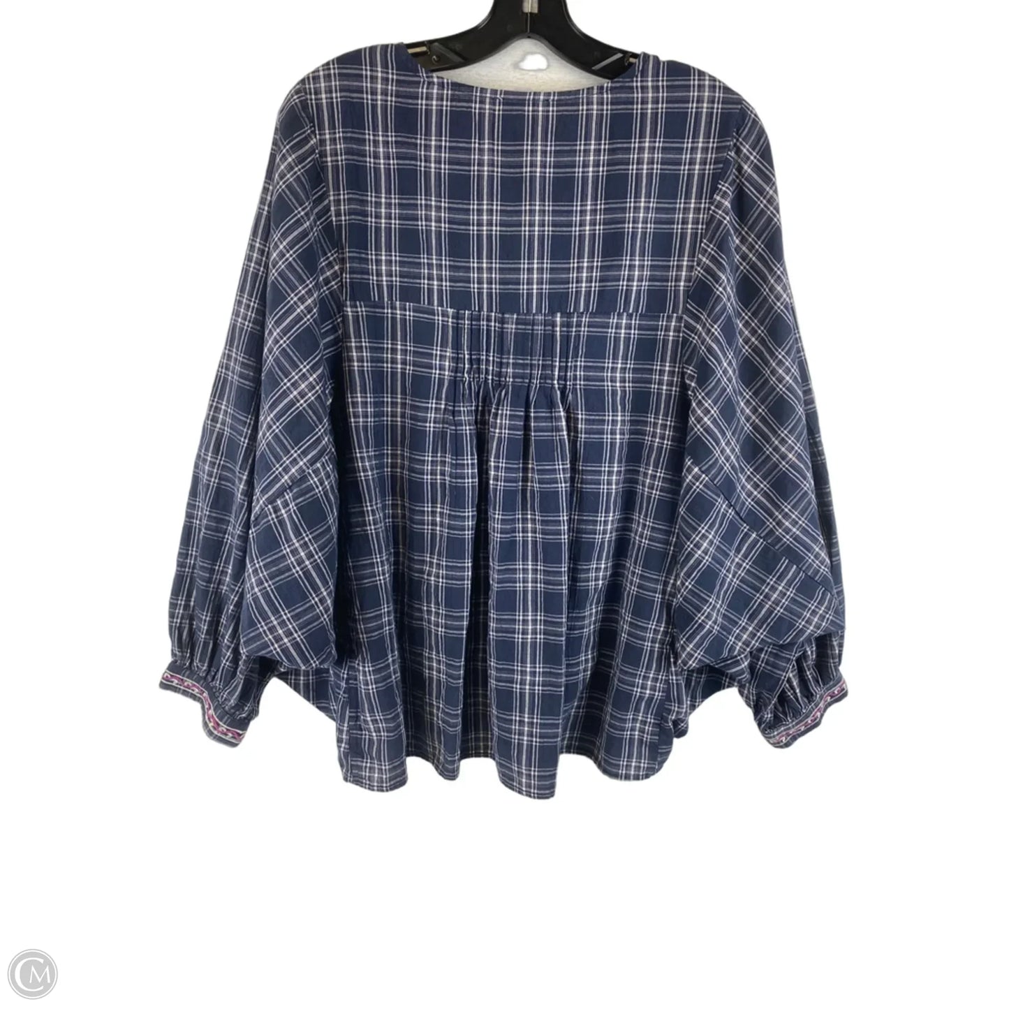 Top Long Sleeve By Easel In Blue, Size: S