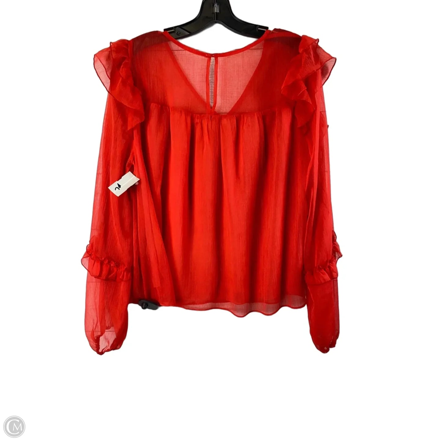 Top Long Sleeve By Karlie In Red, Size: M