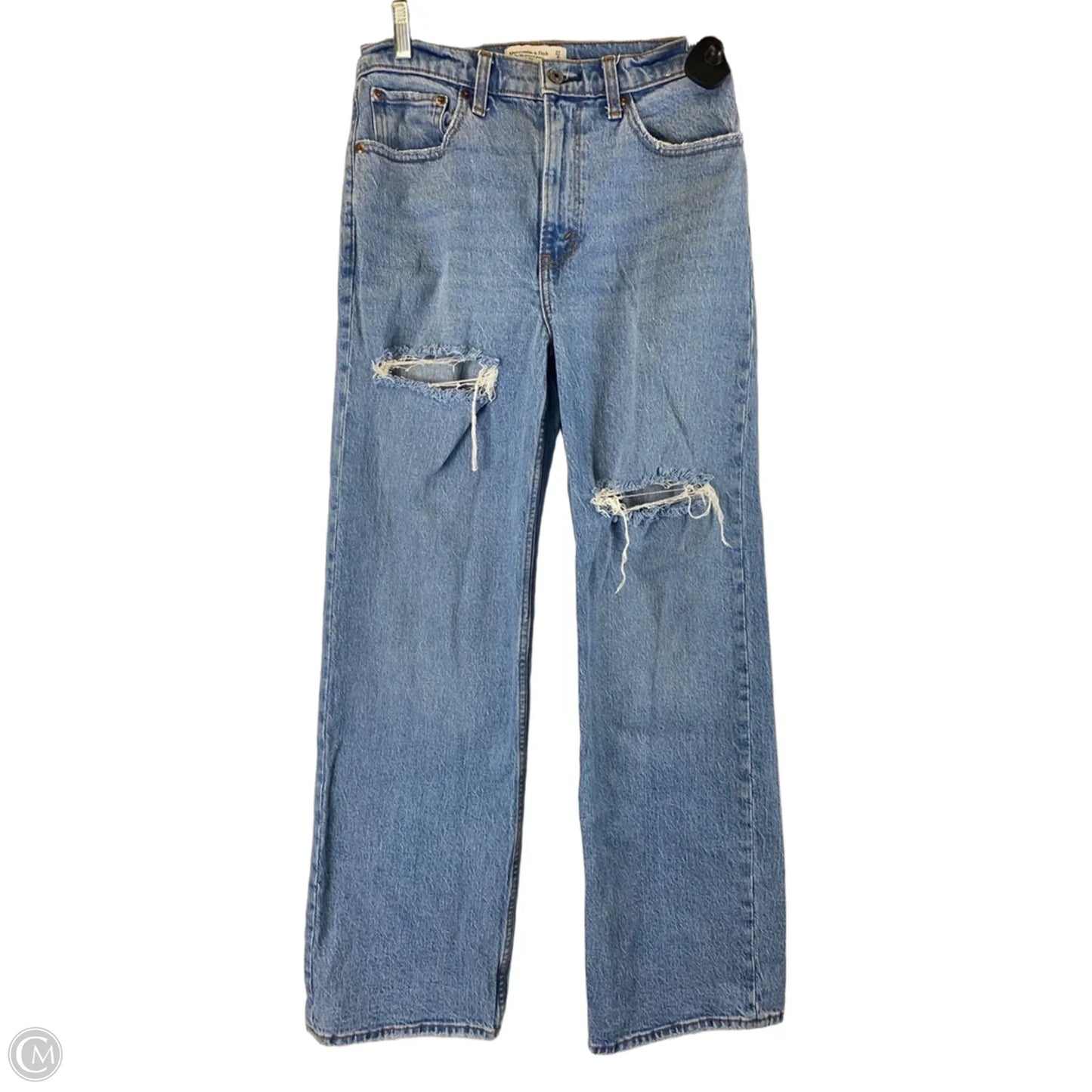 Jeans Straight By Abercrombie And Fitch In Blue Denim, Size: 4