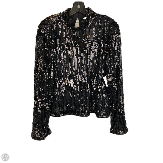 Top Long Sleeve By H&m In Black, Size: M