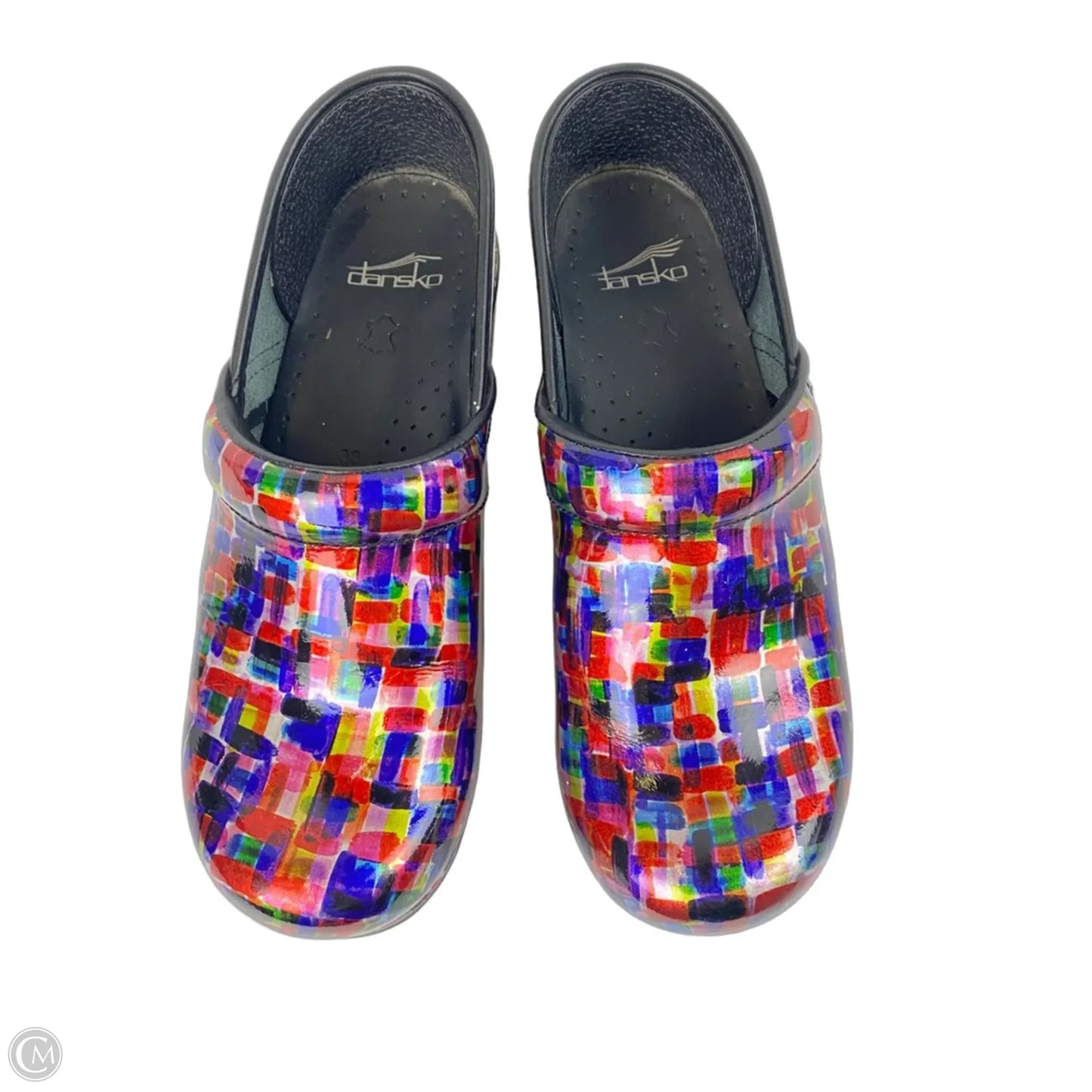 Shoes Heels Platform By Dansko In Blue & Pink, Size: 7.5