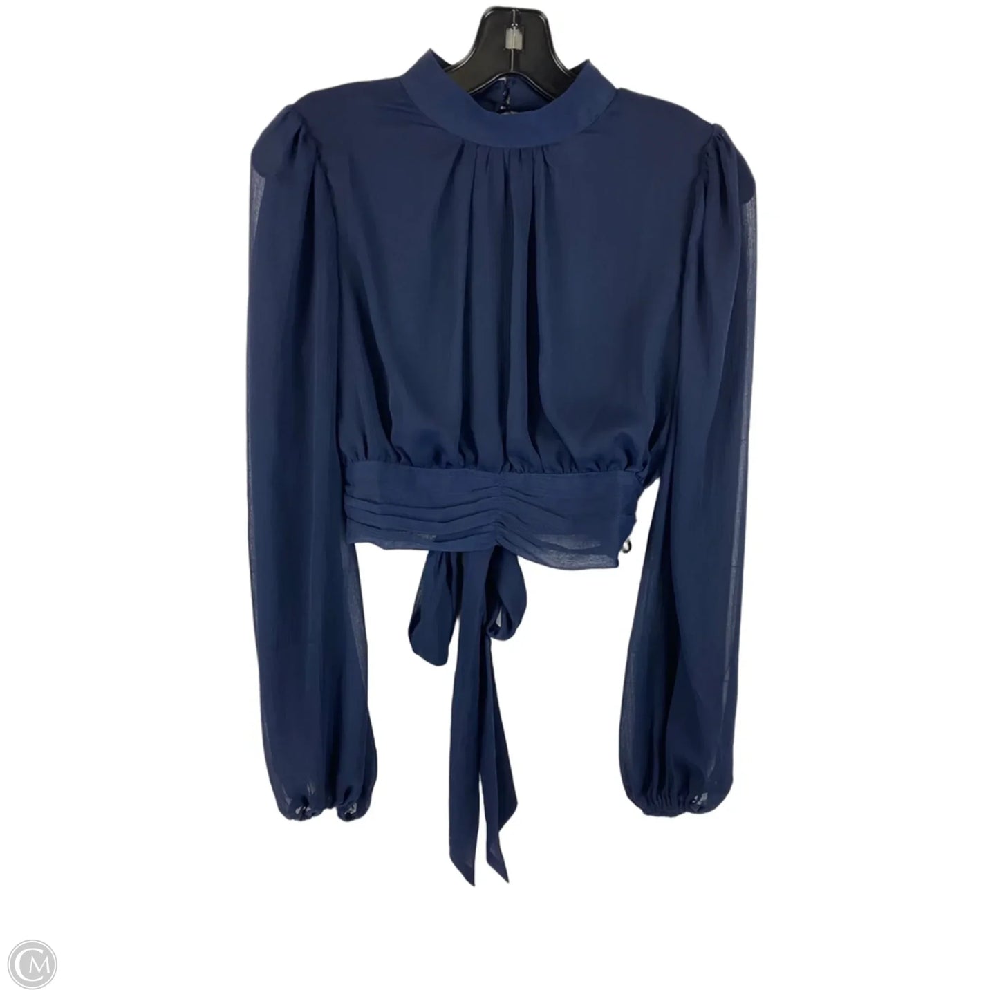Top Long Sleeve By Vestique In Blue, Size: S