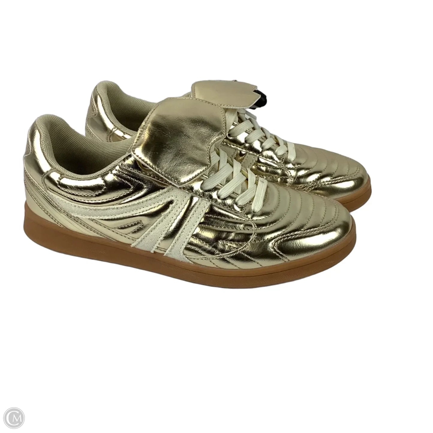 Shoes Sneakers By Steve Madden In Gold, Size: 9.5