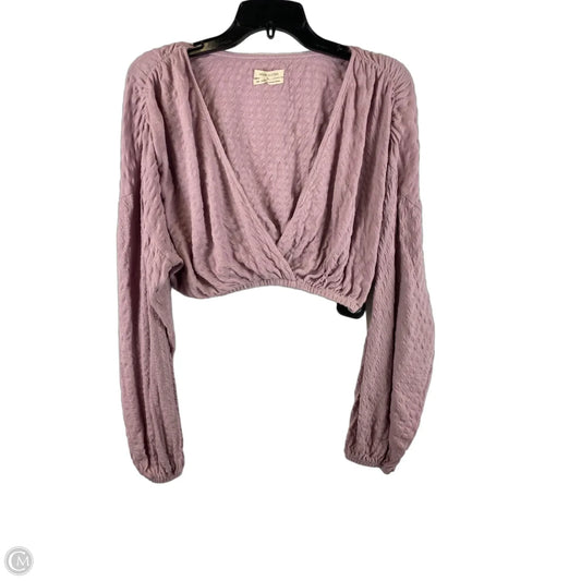 Top Long Sleeve By Urban Outfitters In Purple, Size: S