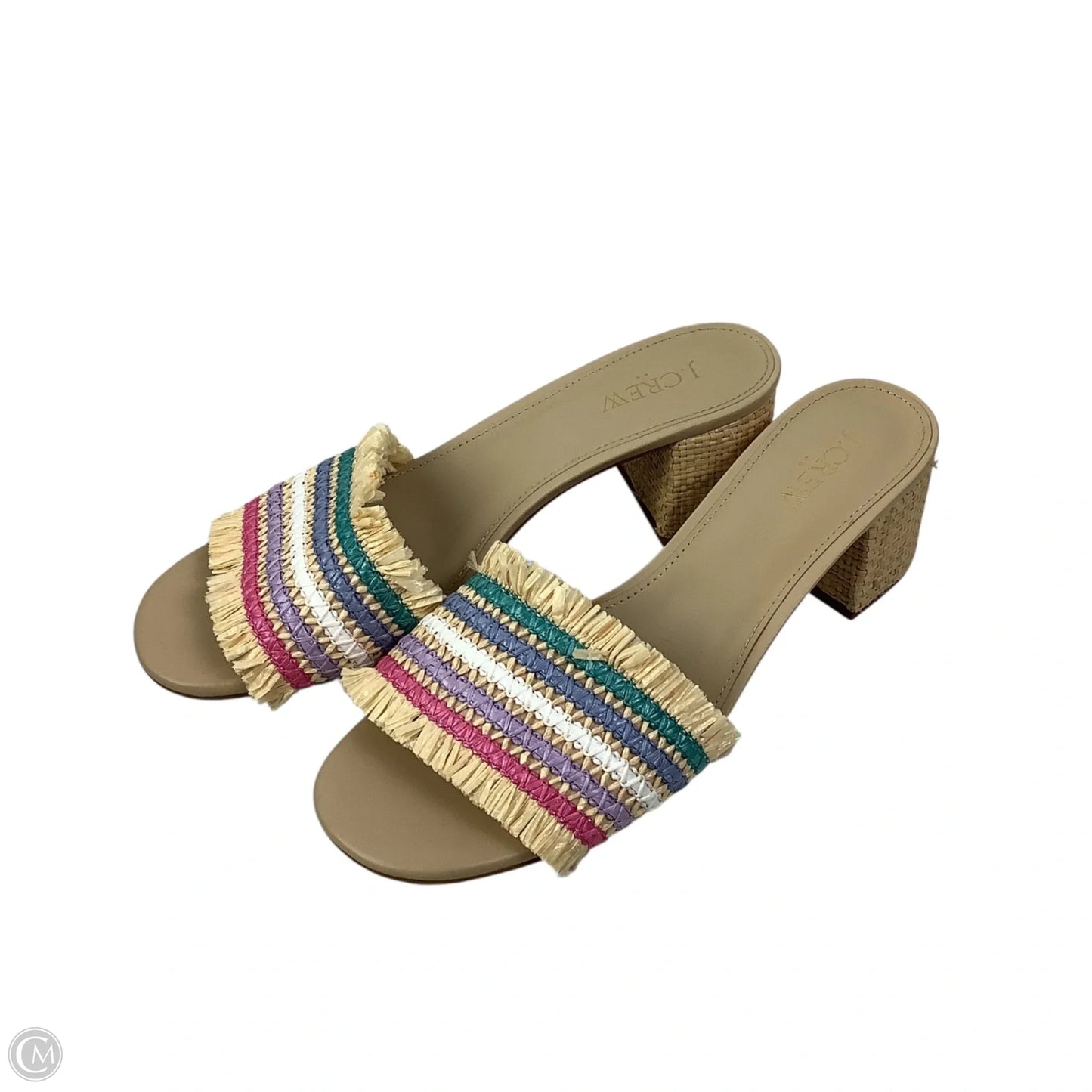 Sandals Heels Block By J. Crew In Cream, Size: 9