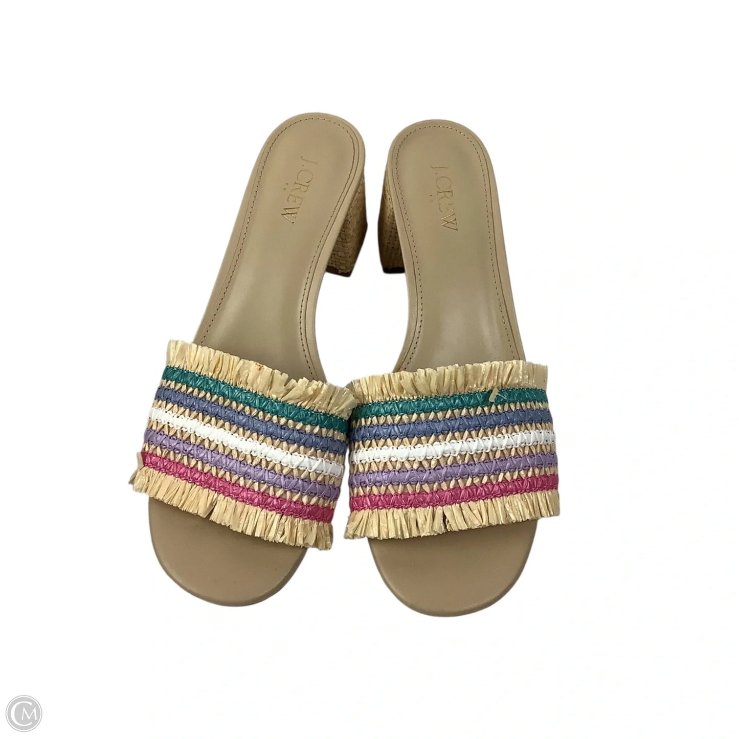 Sandals Heels Block By J. Crew In Cream, Size: 9