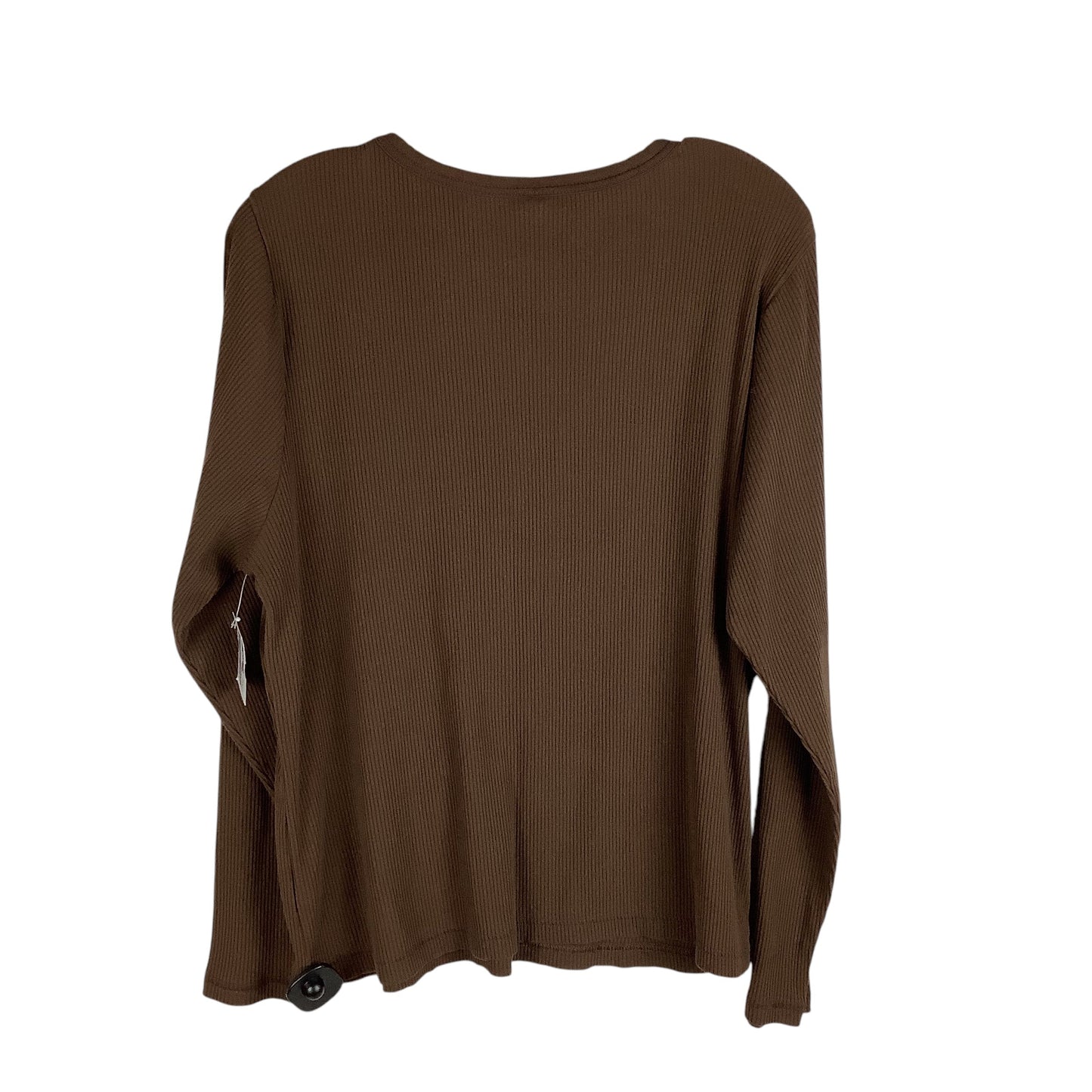 Top Long Sleeve Basic By Old Navy In Brown, Size: Xxl