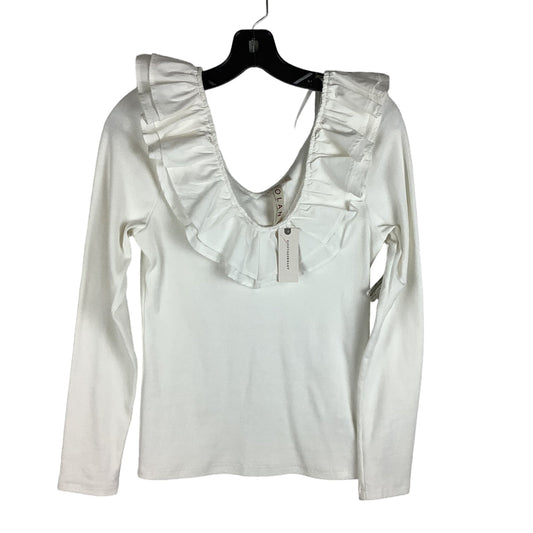 White Top Long Sleeve Anthropologie, Size M
