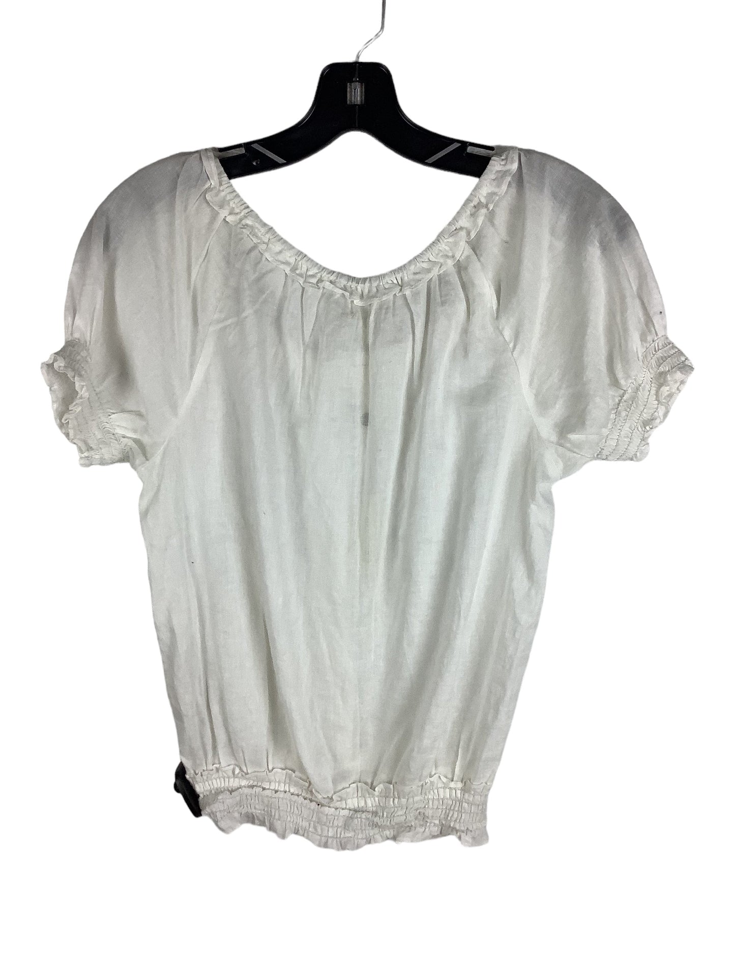 White Top Short Sleeve Max Studio, Size Xs