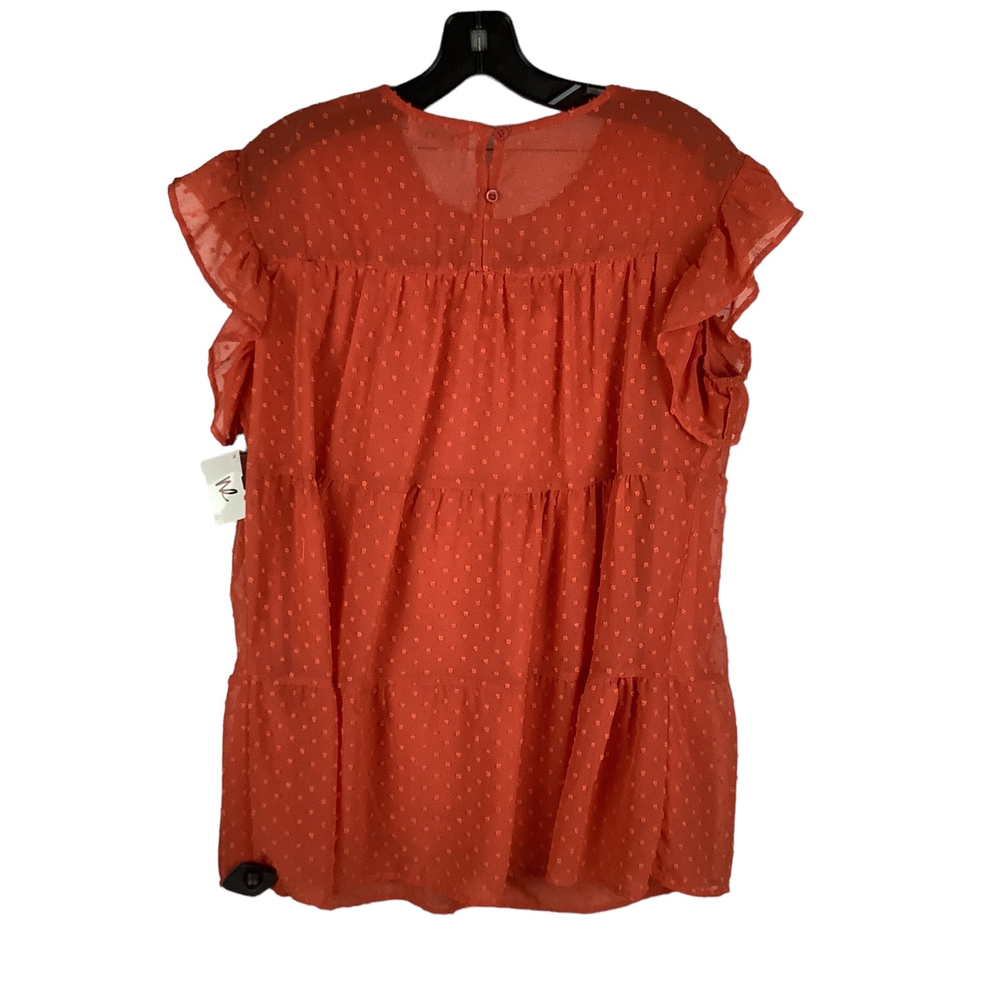 Orange Top Short Sleeve Cmc, Size M