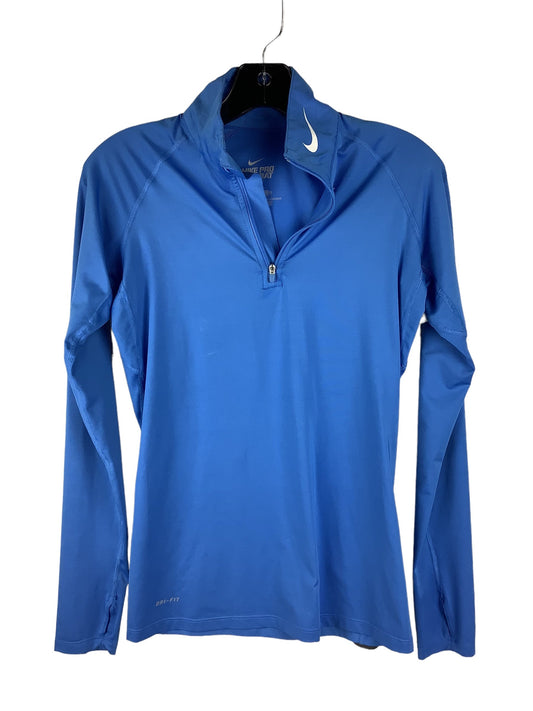 Athletic Top Long Sleeve Collar By Nike Apparel  Size: S