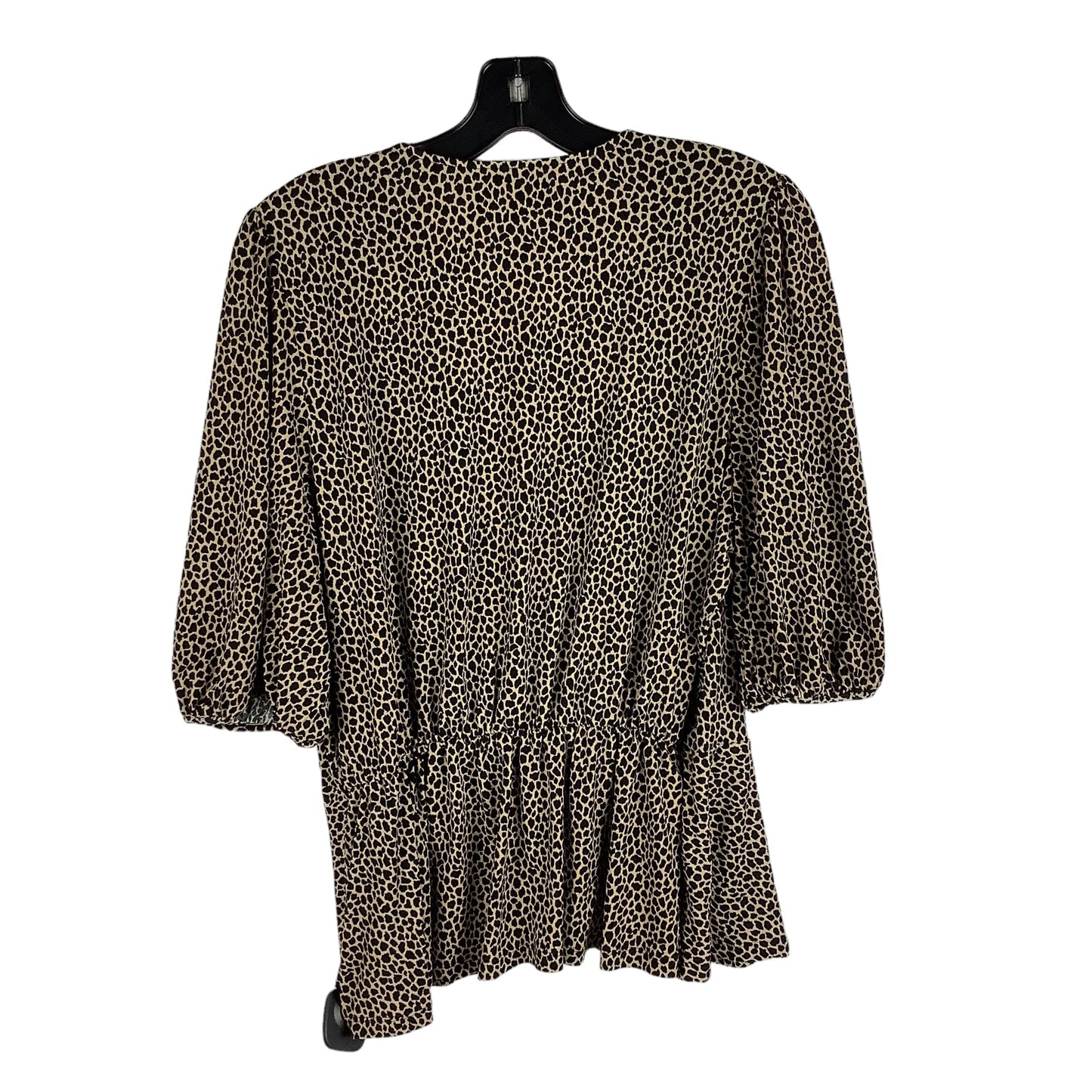 Animal Print Top Short Sleeve Banana Republic, Size Xl