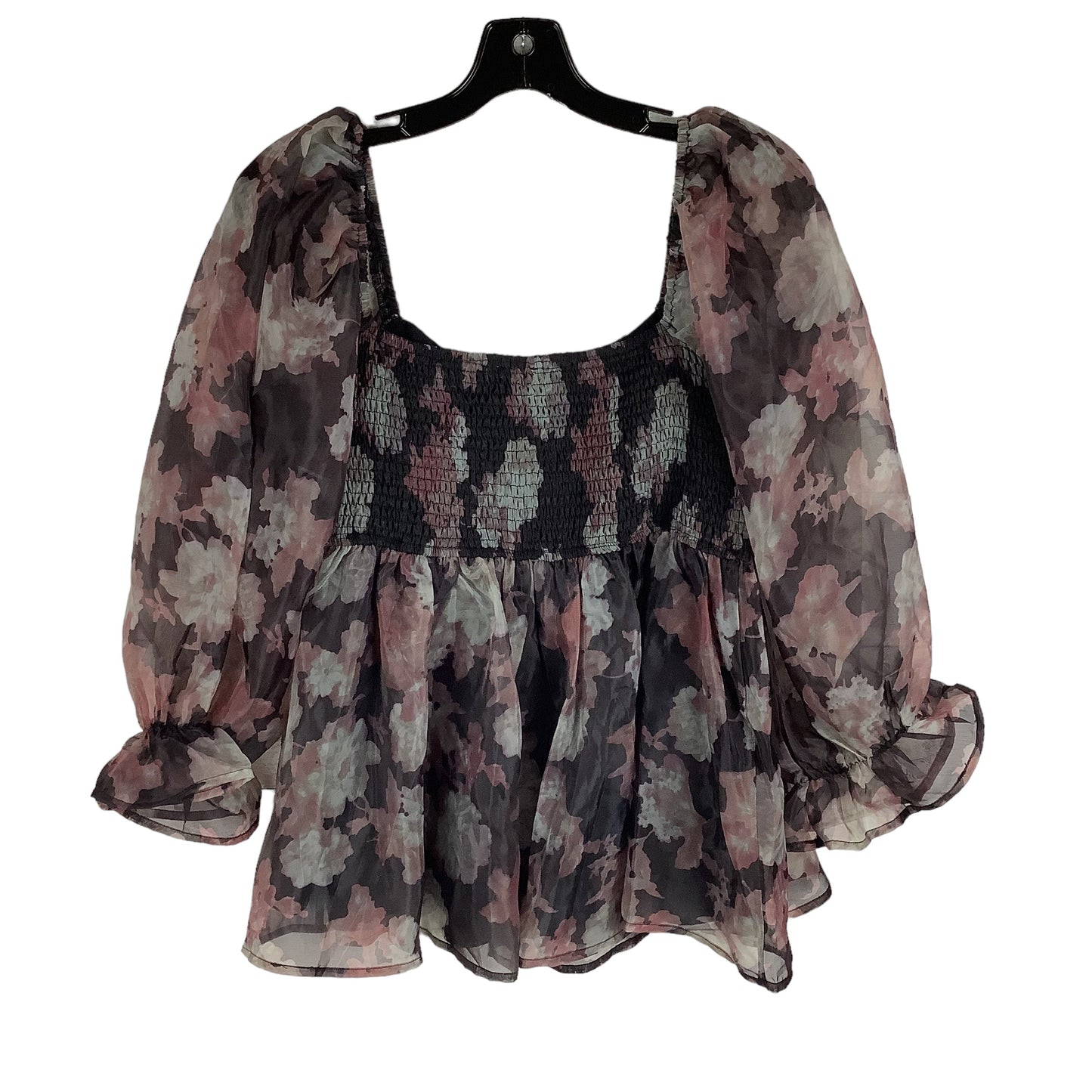 Floral Print Top Long Sleeve Entro, Size L