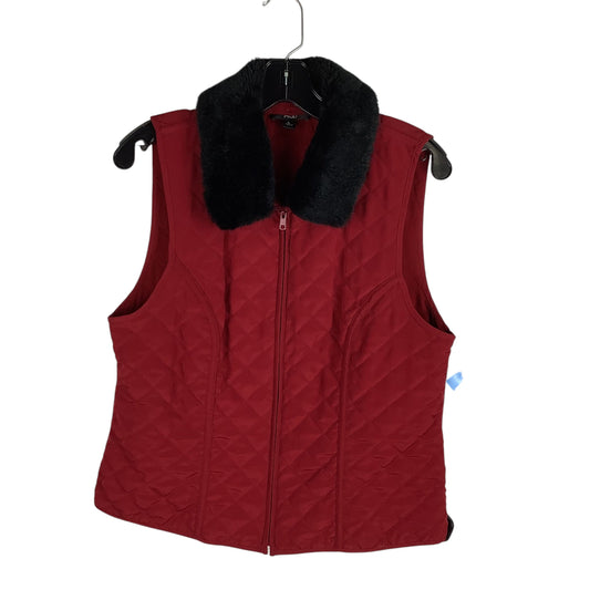 Vest Faux Fur & Sherpa By Agb In Red, Size: L