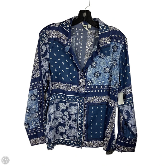 Top Long Sleeve By Joie In Blue, Size: L