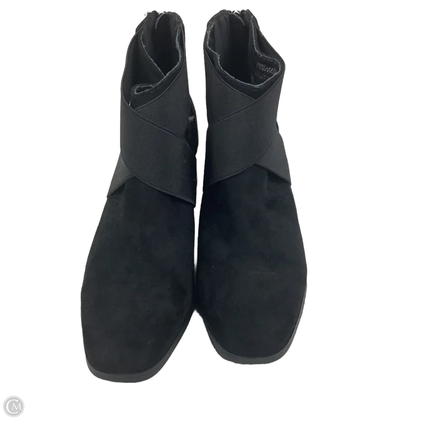 Boots Ankle Heels By Clothes Mentor In Black, Size: 6.5