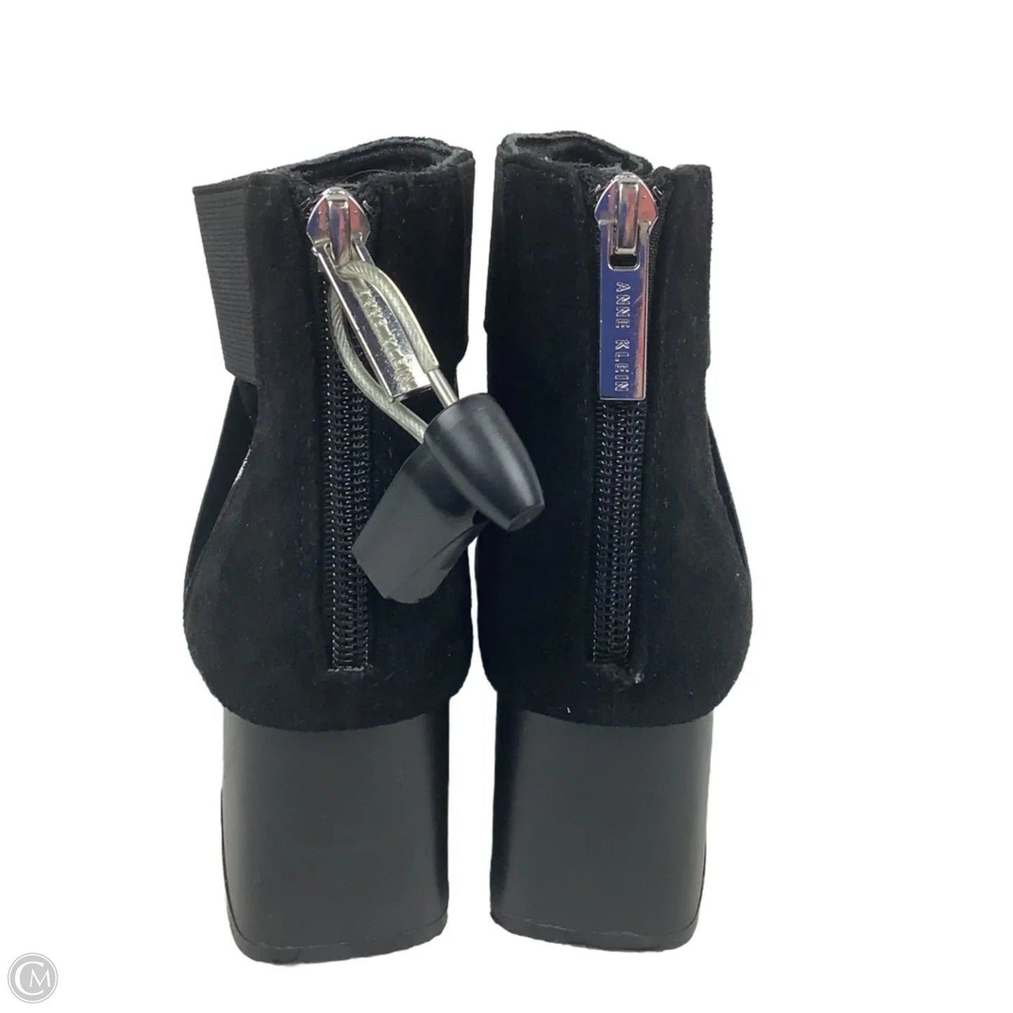 Boots Ankle Heels By Clothes Mentor In Black, Size: 6.5