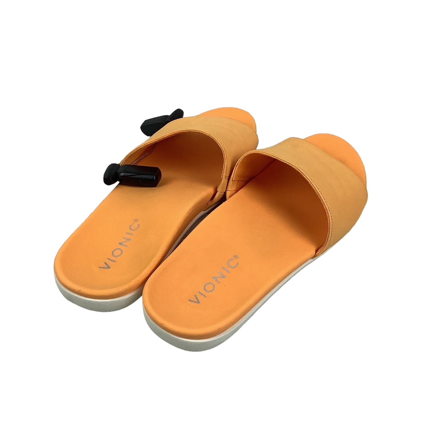 Orange Shoes Flats Vionic, Size 8