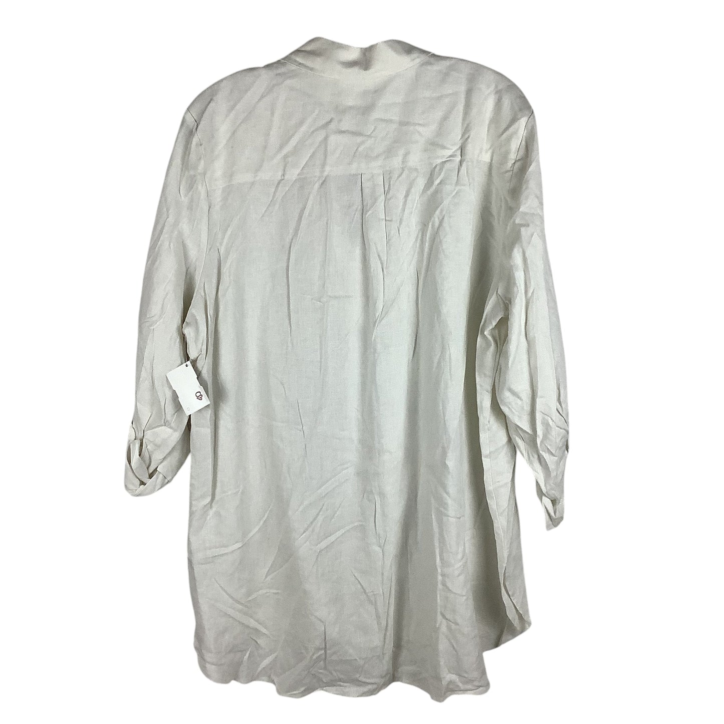 Top Long Sleeve By New York And Co In White, Size: 1x