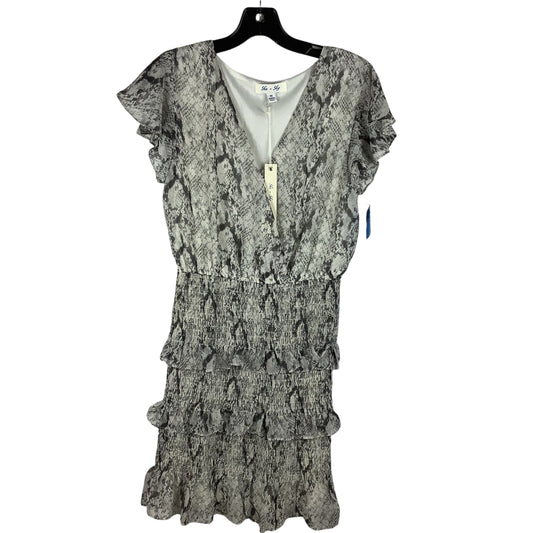 Dress Casual Midi By She + Sky In Snakeskin Print, Size: M