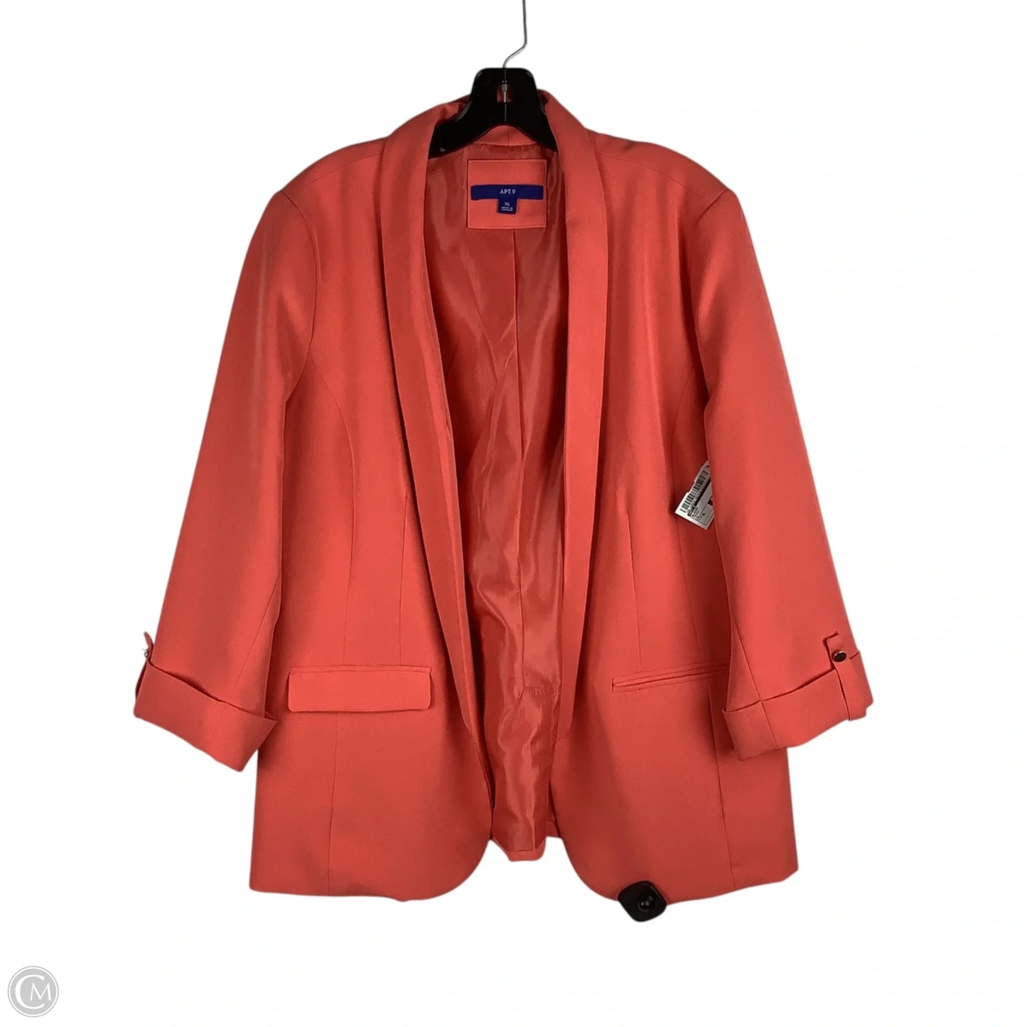 Blazer By Apt 9 In Peach, Size: Xl
