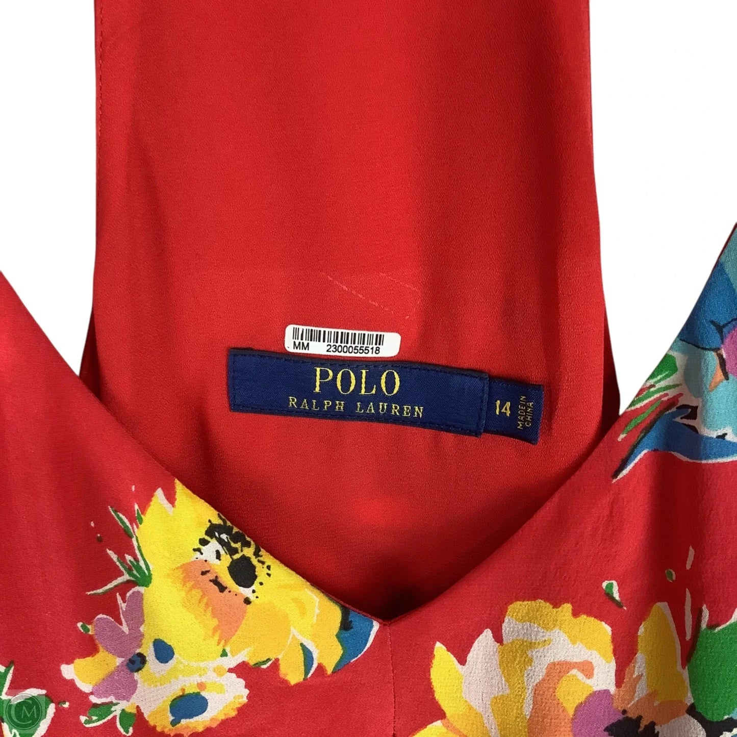 Dress Casual Midi By Polo Ralph Lauren In Red, Size: 14