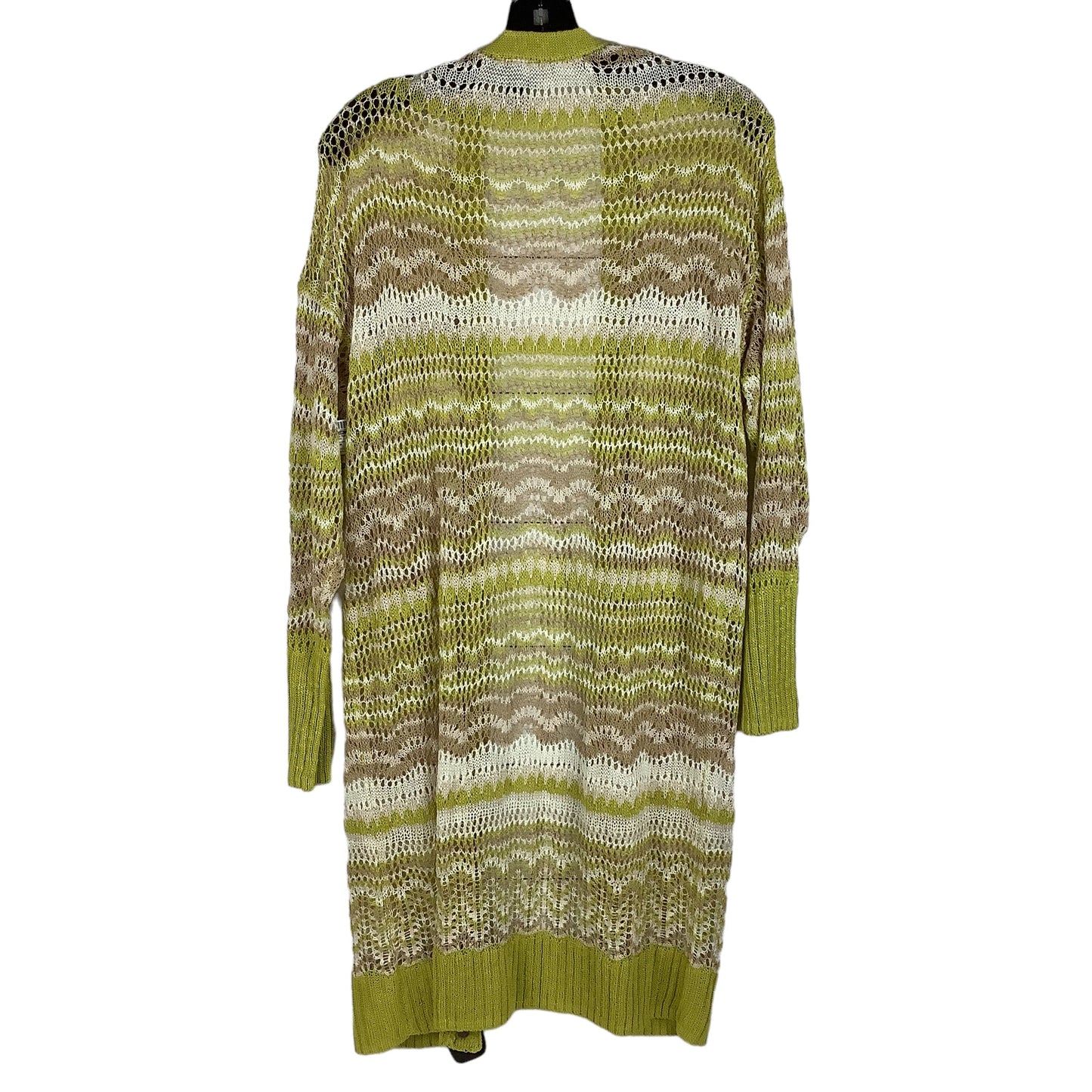 Sweater Cardigan By Scoop In Green, Size: M