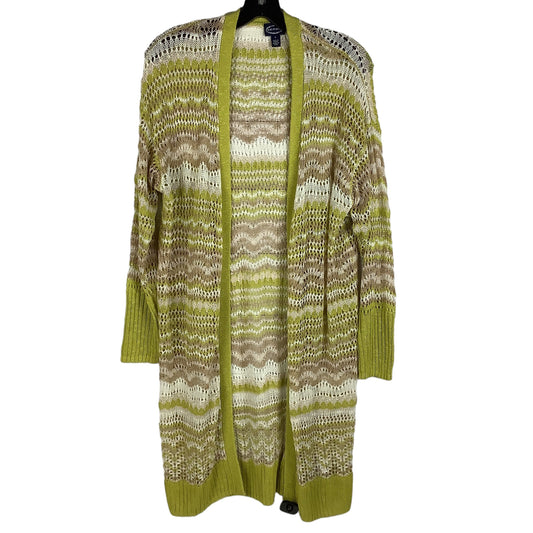 Sweater Cardigan By Scoop In Green, Size: M