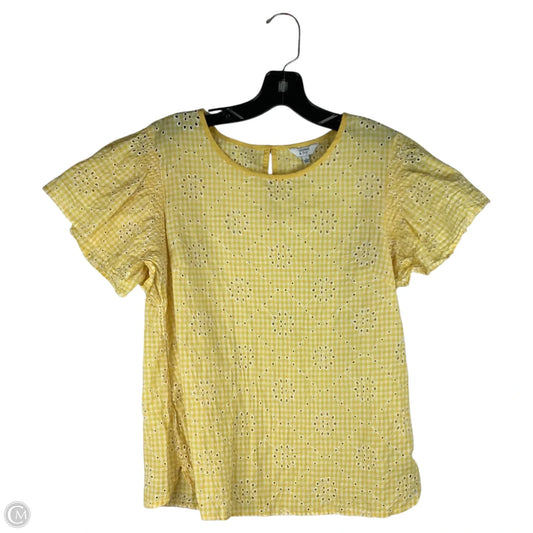 Top Short Sleeve By Crown And Ivy In Yellow, Size: S
