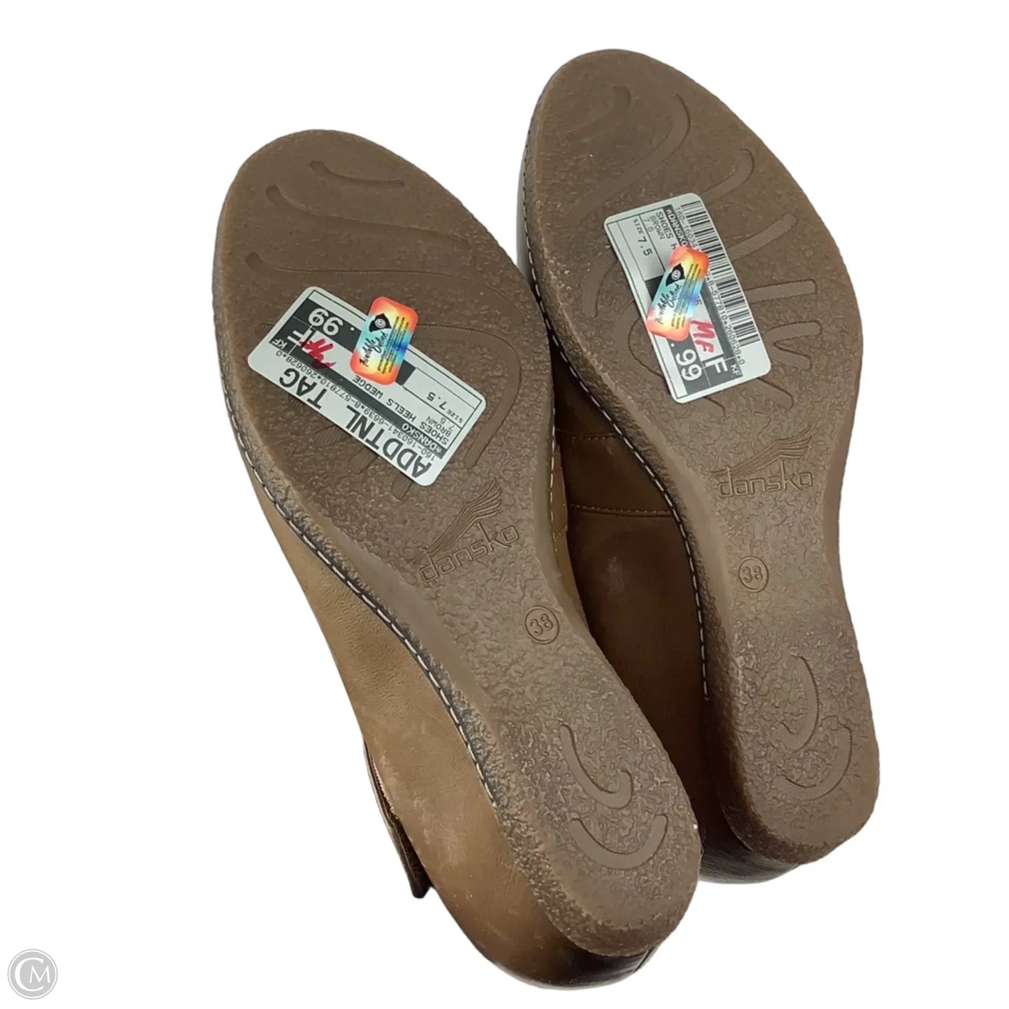 Shoes Heels Wedge By Dansko In Brown, Size: 7.5
