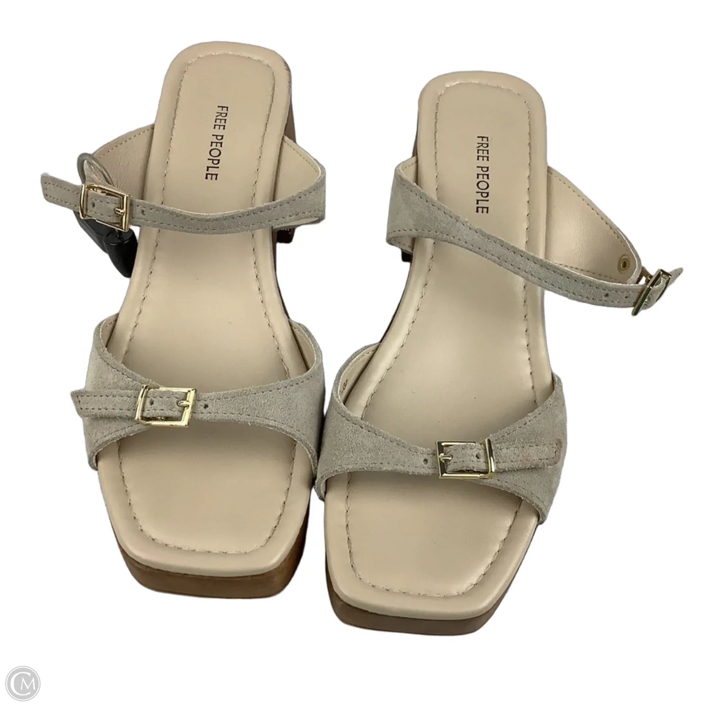 Sandals Heels Block By Free People In Tan, Size: 8.5