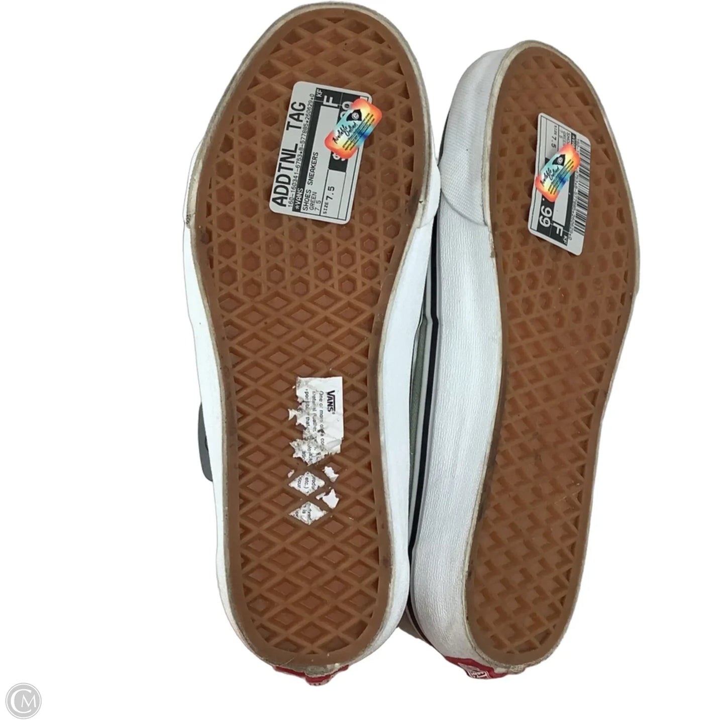 Shoes Sneakers By Vans In Green, Size: 9