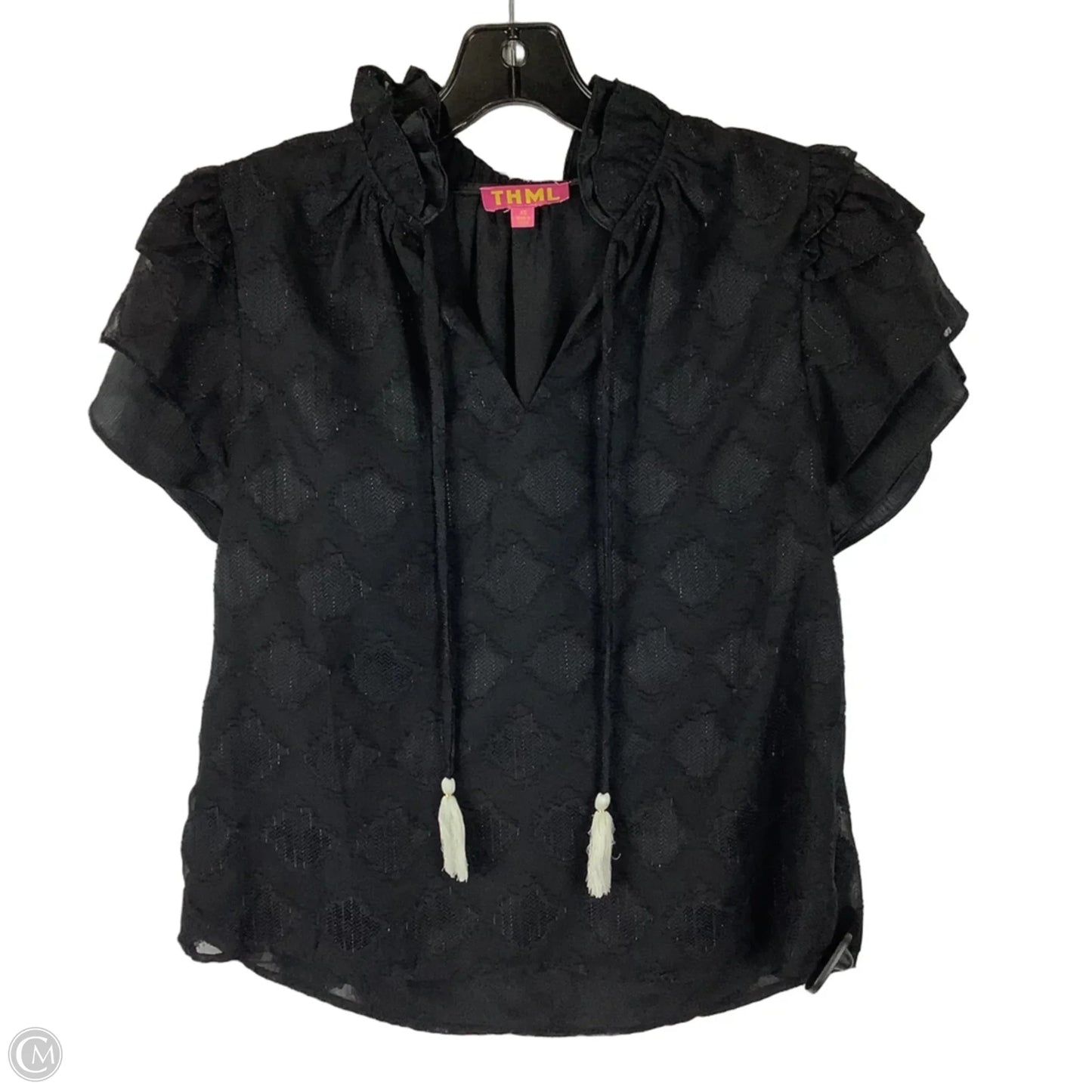 Top Short Sleeve By Thml In Black, Size: Xs