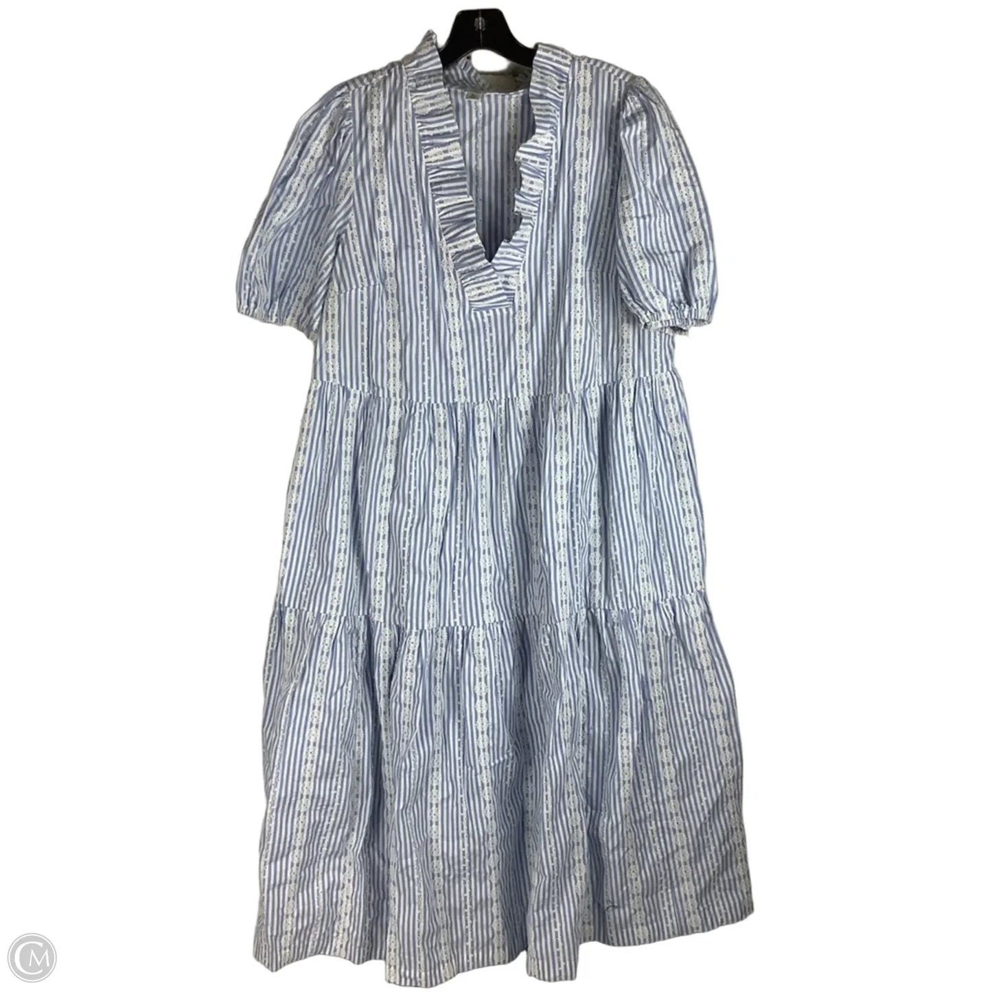 Dress Party Long By Crown And Ivy In Blue & White, Size: Xl