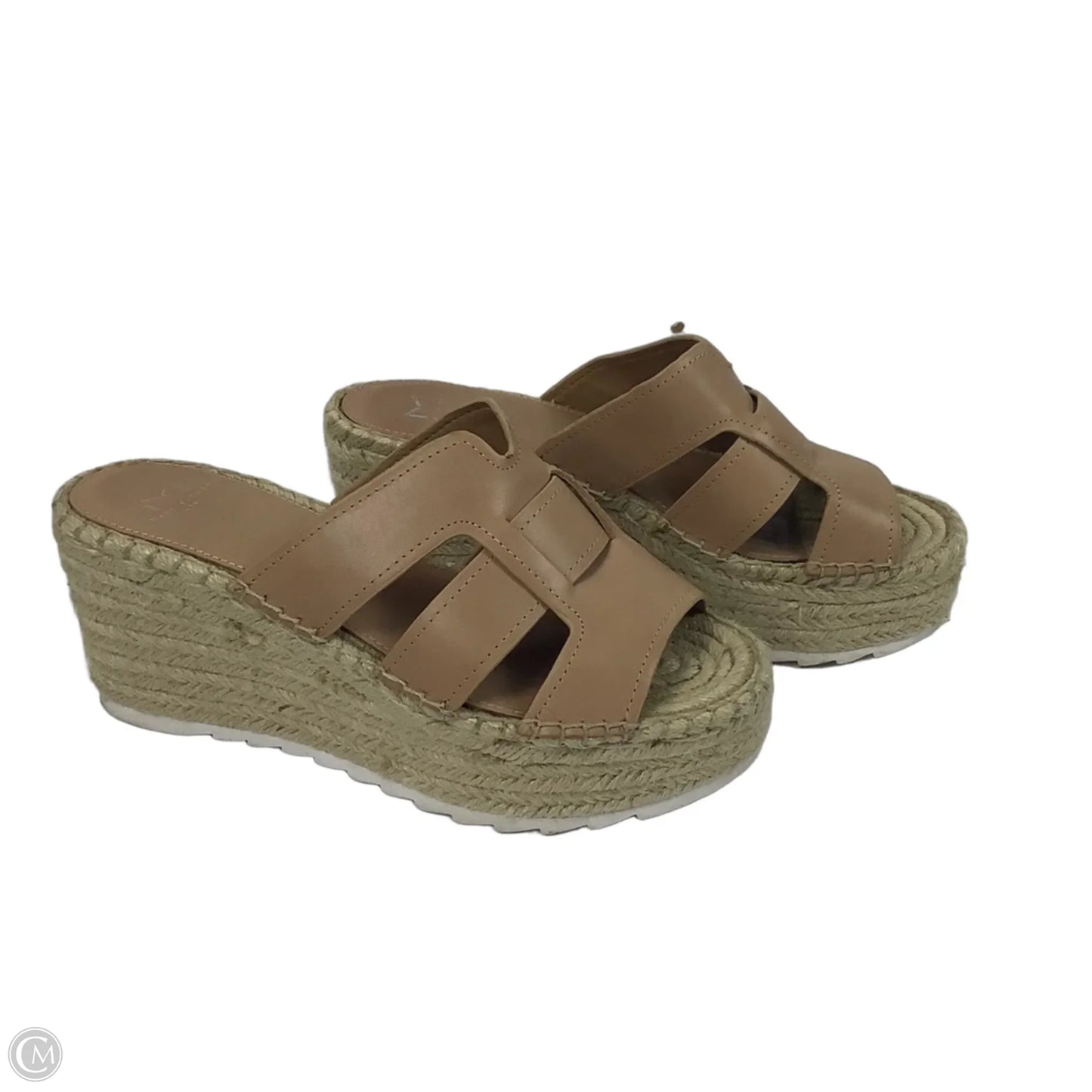 Sandals Heels Block By Marc Fisher In Tan, Size: 7.5