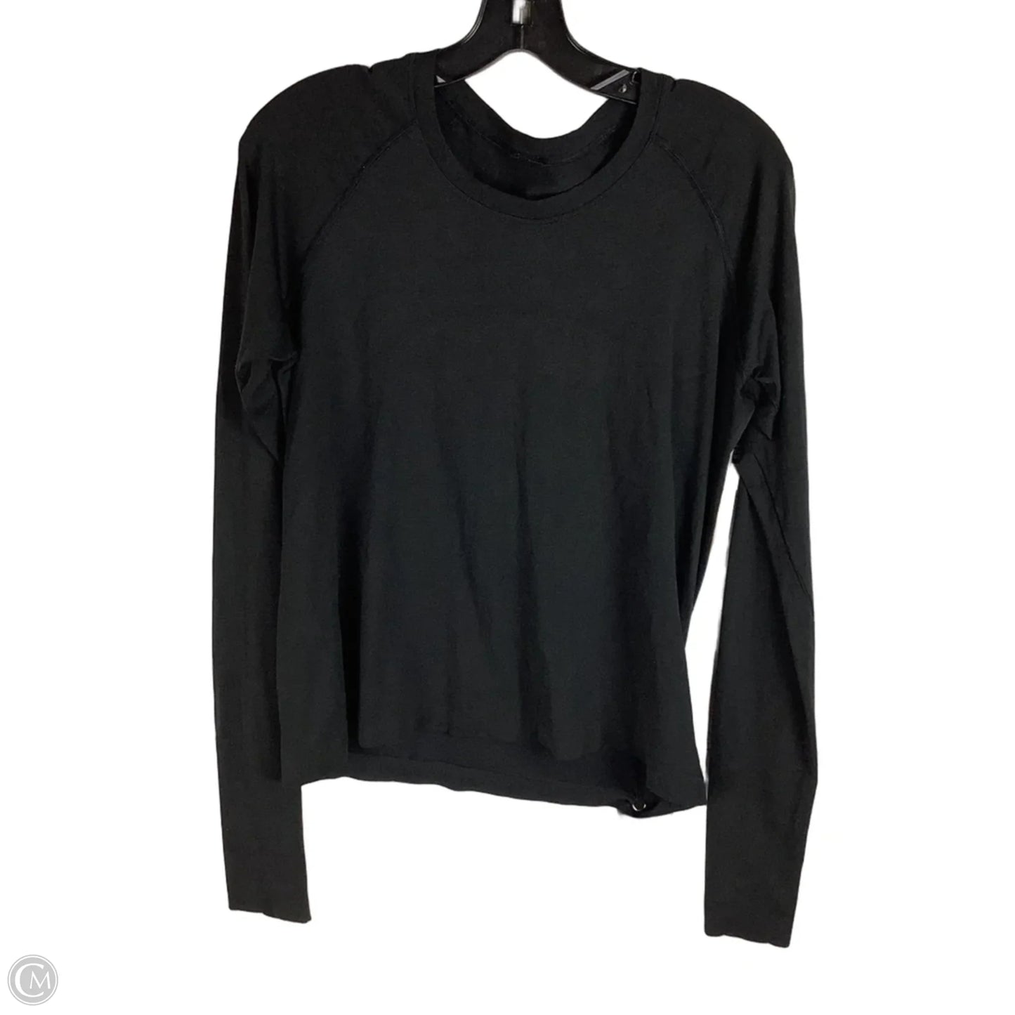 Athletic Top Long Sleeve Crewneck By Lululemon In Black, Size: 12